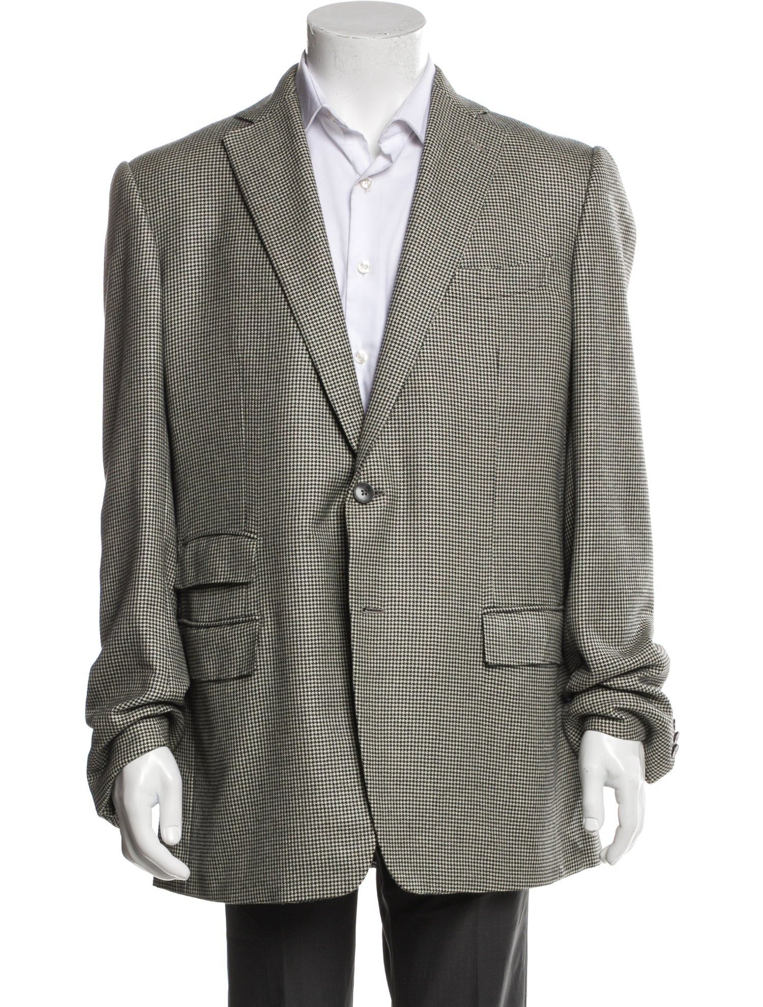 Ermenegildo Zegna Cashmere Houndstooth Print Blazer