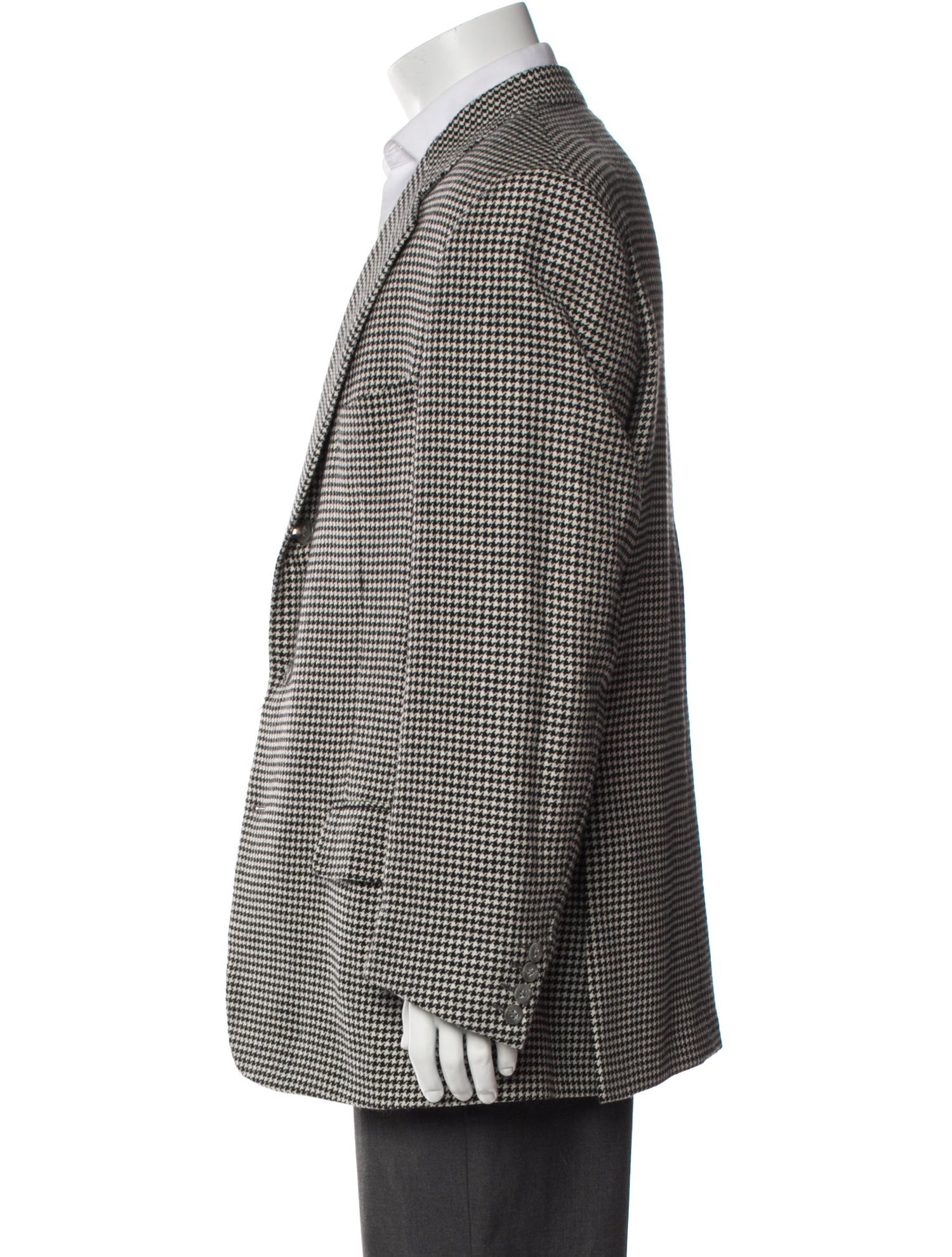 Ermenegildo Zegna Wool Houndstooth Print Blazer