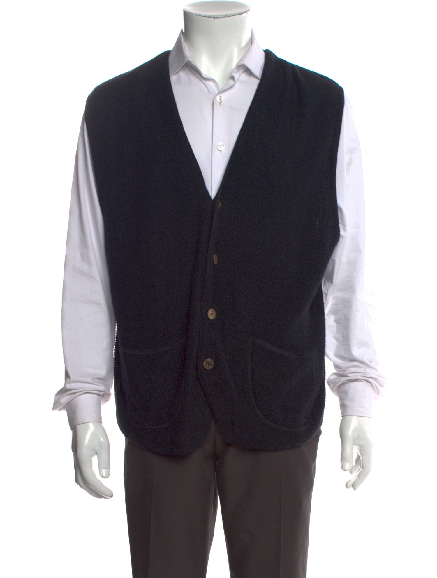 Ermenegildo Zegna V-Neck Sleeveless Cardigan