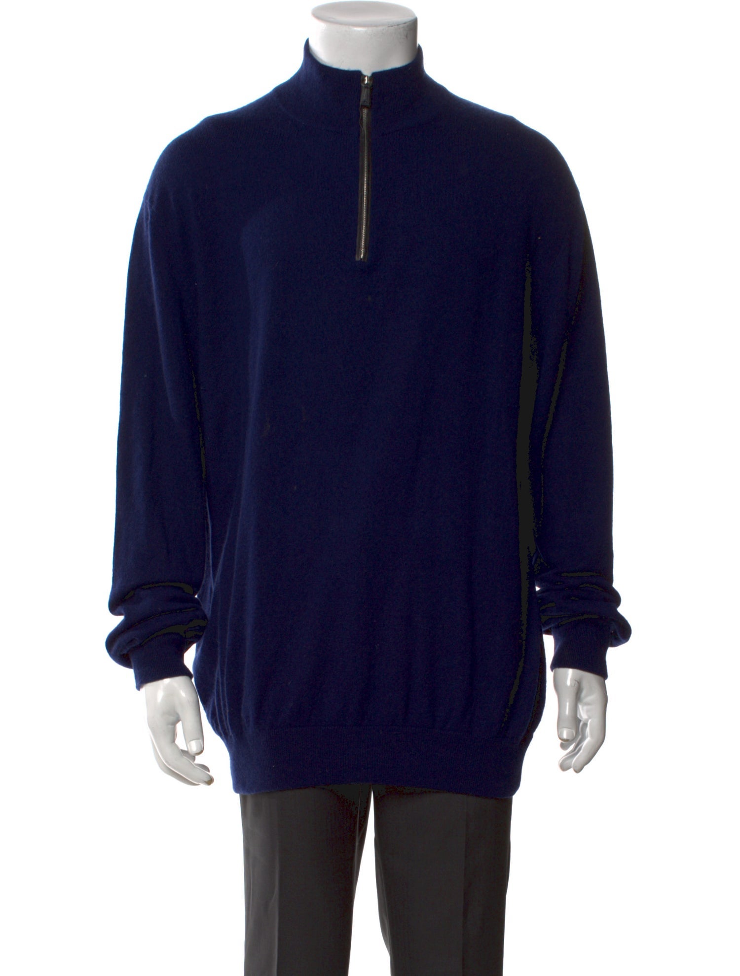Ermenegildo Zegna Cashmere Mock Neck Polo Sweater
