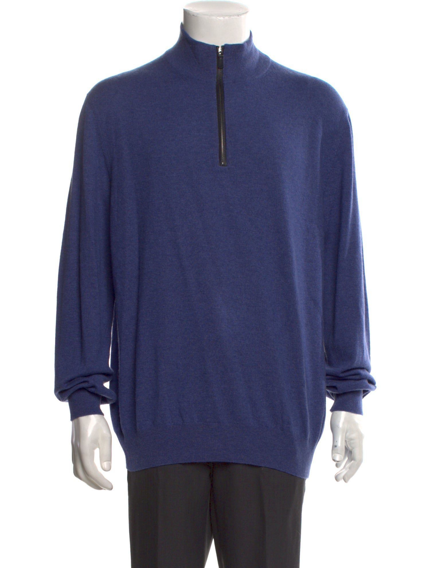 Ermenegildo Zegna Cashmere Mock Neck Polo Sweater