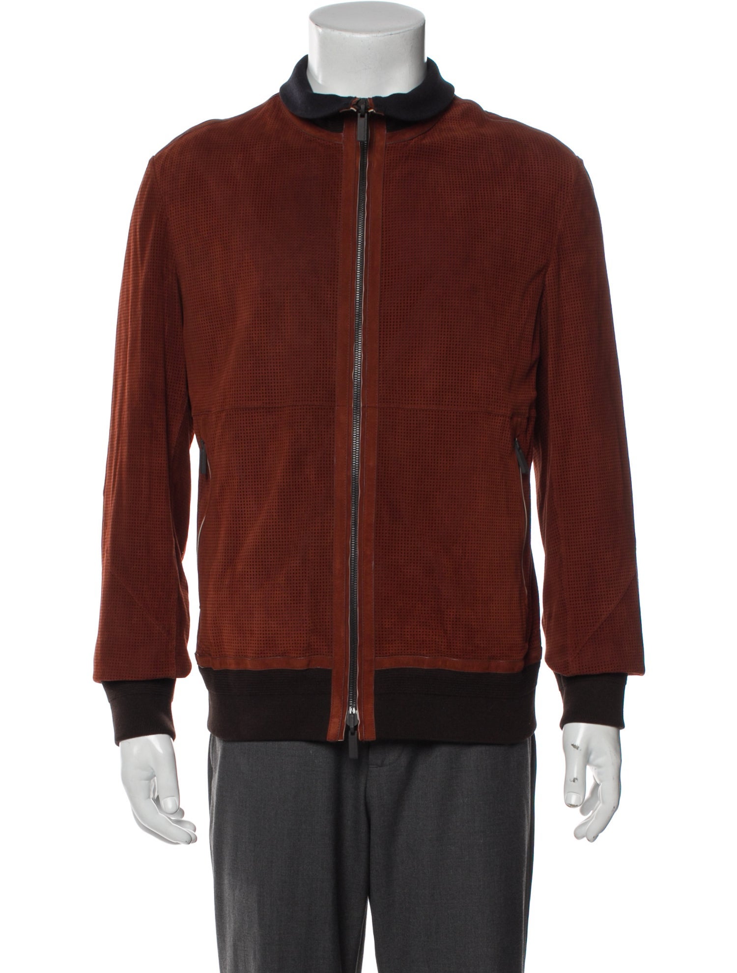 Ermenegildo Zegna Lamb Leather Bomber Jacket