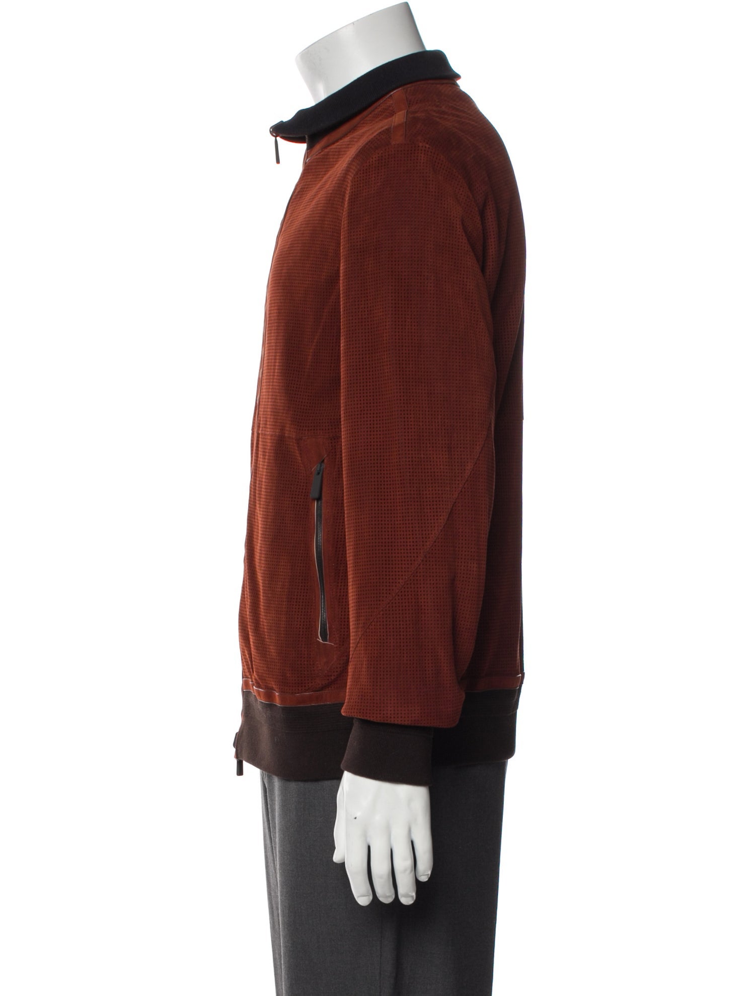 Ermenegildo Zegna Lamb Leather Bomber Jacket