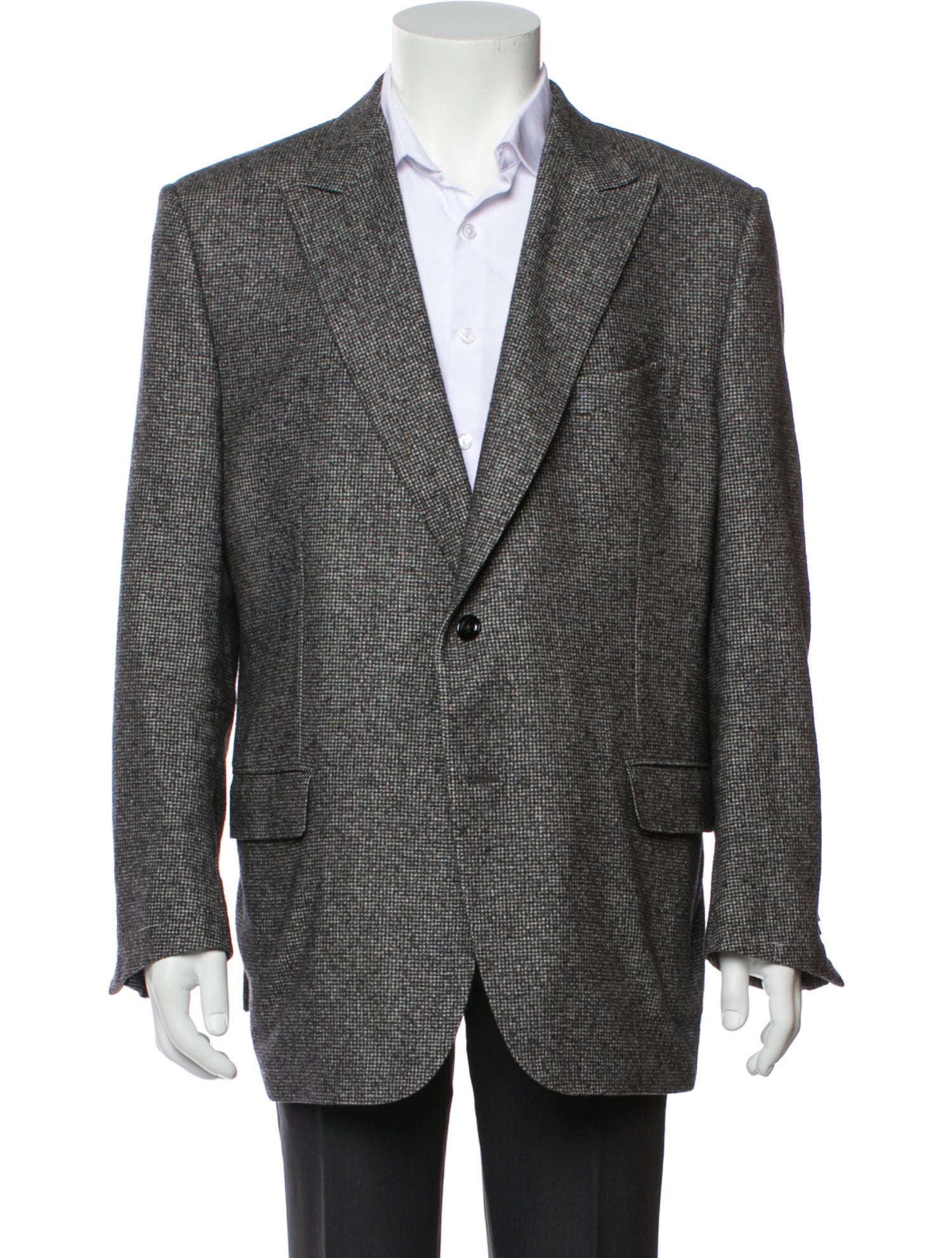Ermenegildo Zegna Wool Houndstooth Print Blazer