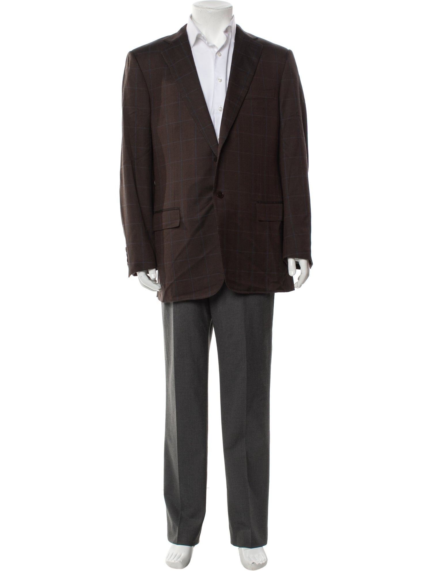 Ermenegildo Zegna Silk Plaid Print Blazer