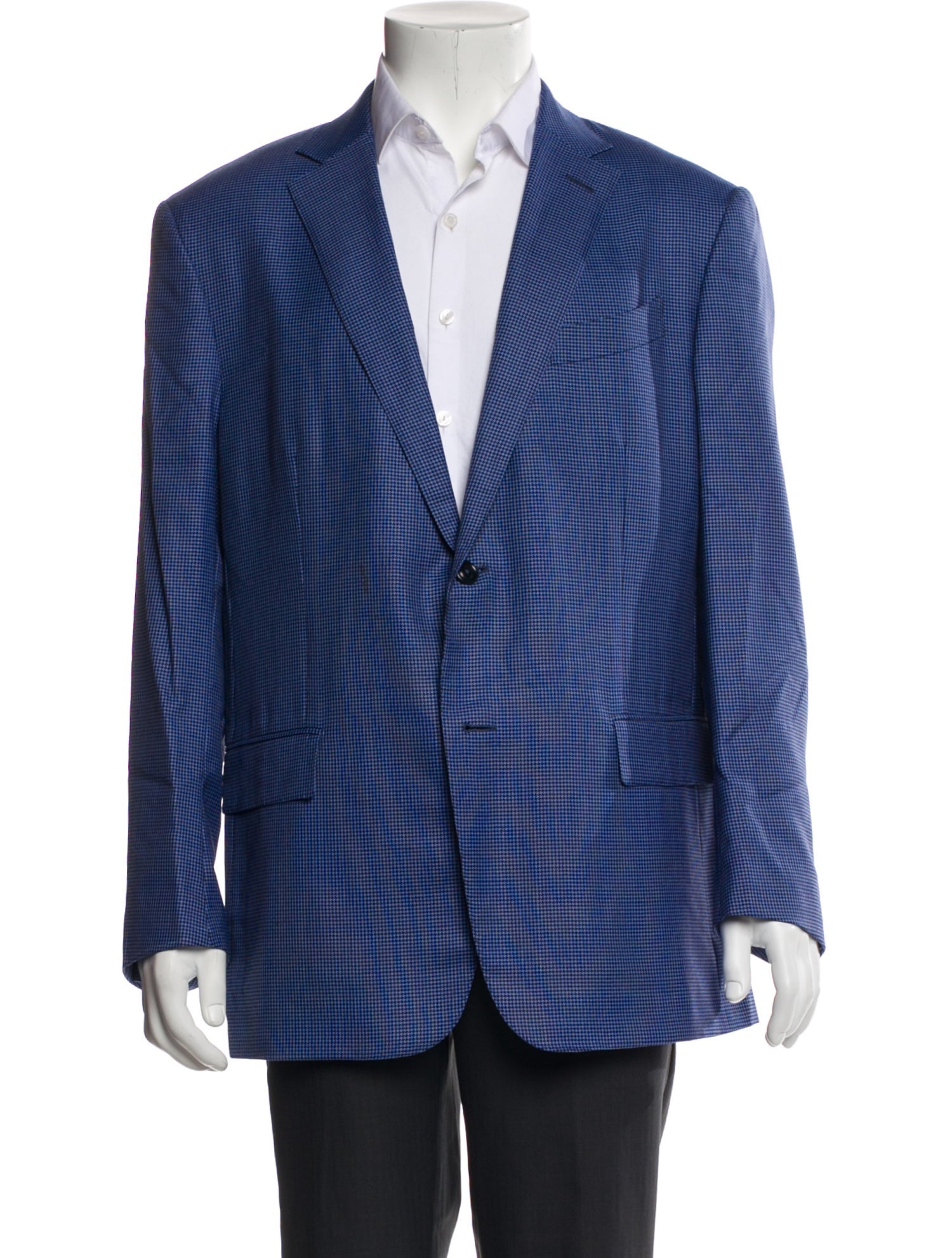 Ermenegildo Zegna Wool Houndstooth Print Blazer