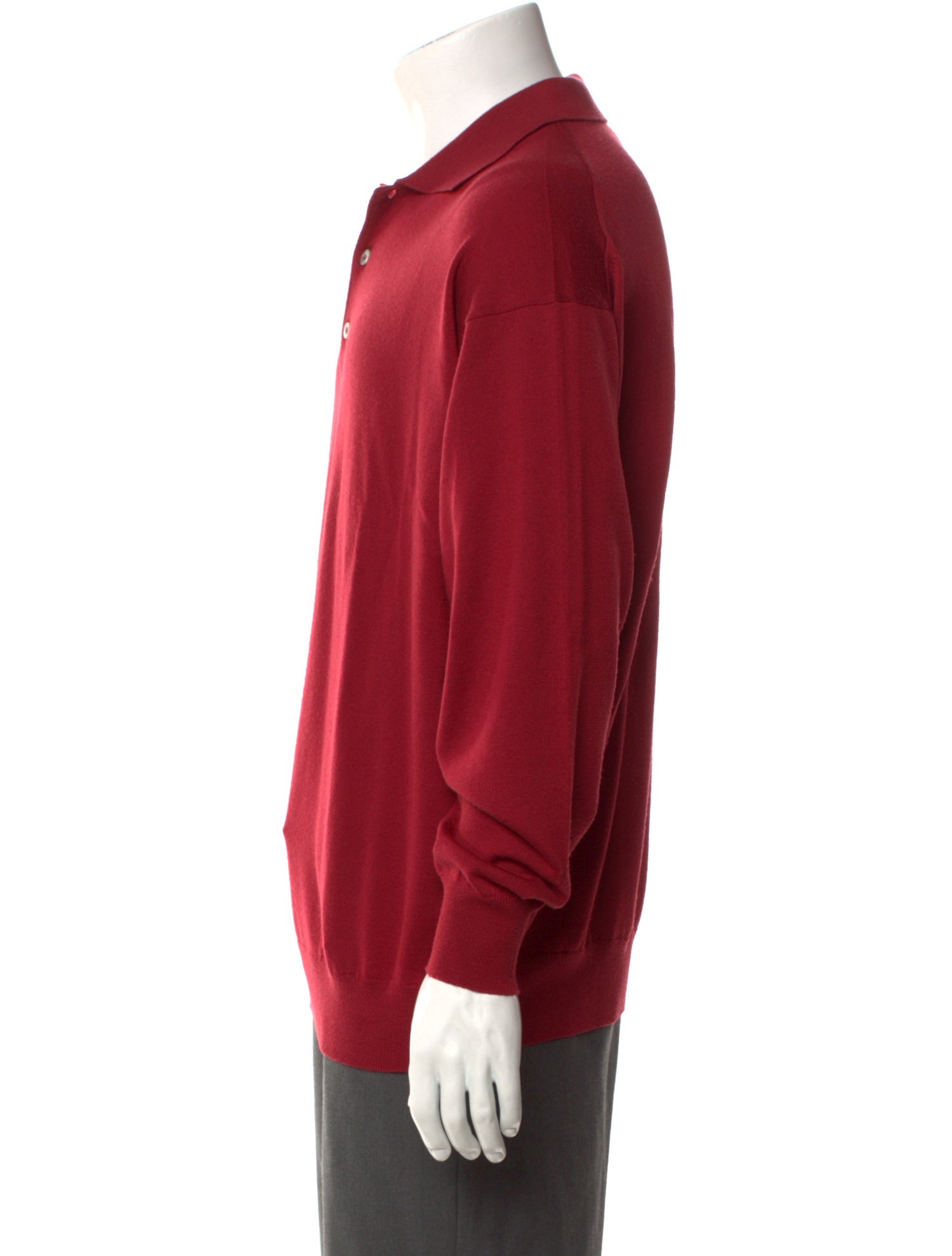 Ermenegildo Zegna Merino Wool Mock Neck Polo Sweater