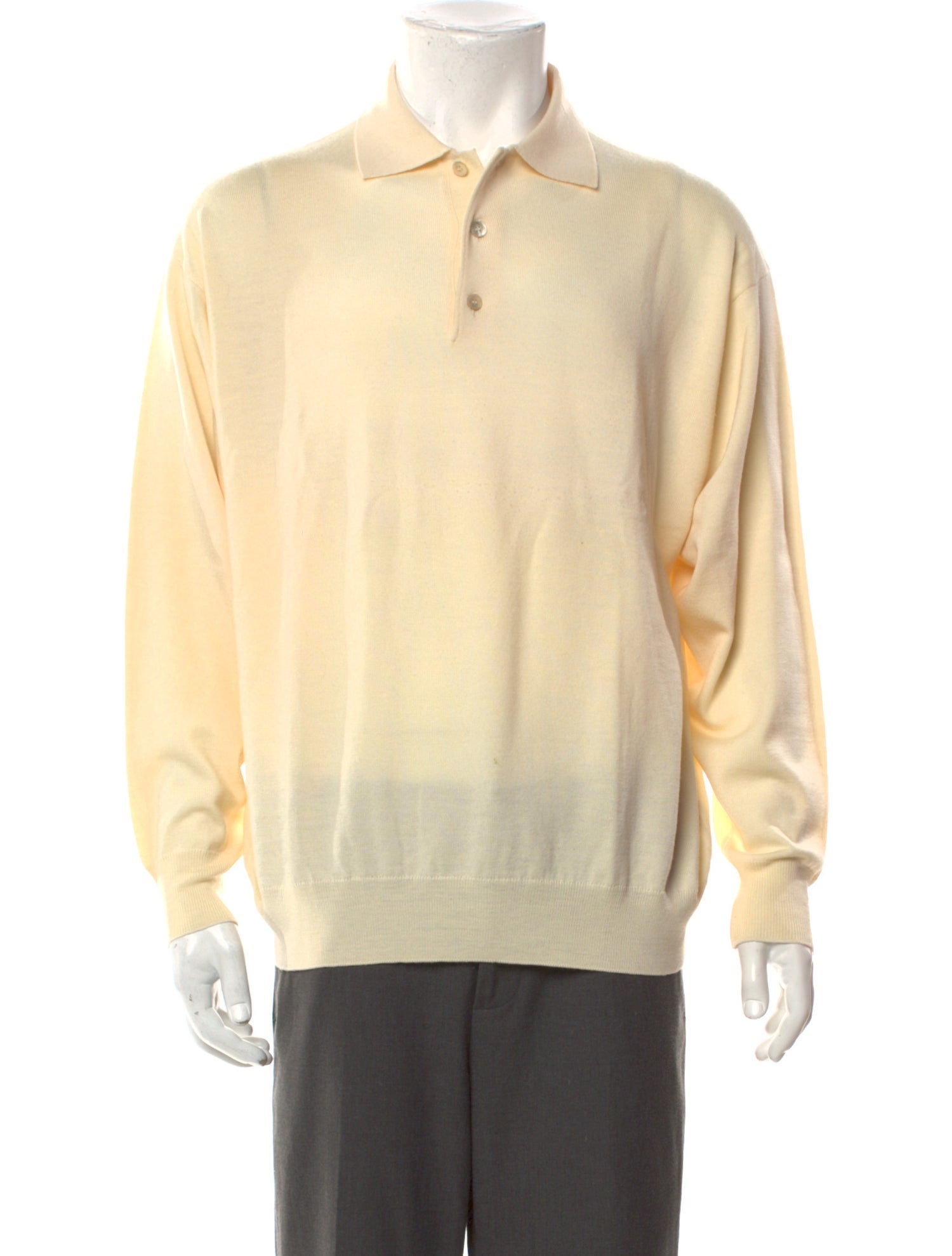 Ermenegildo Zegna Merino Wool Mock Neck Polo Sweater