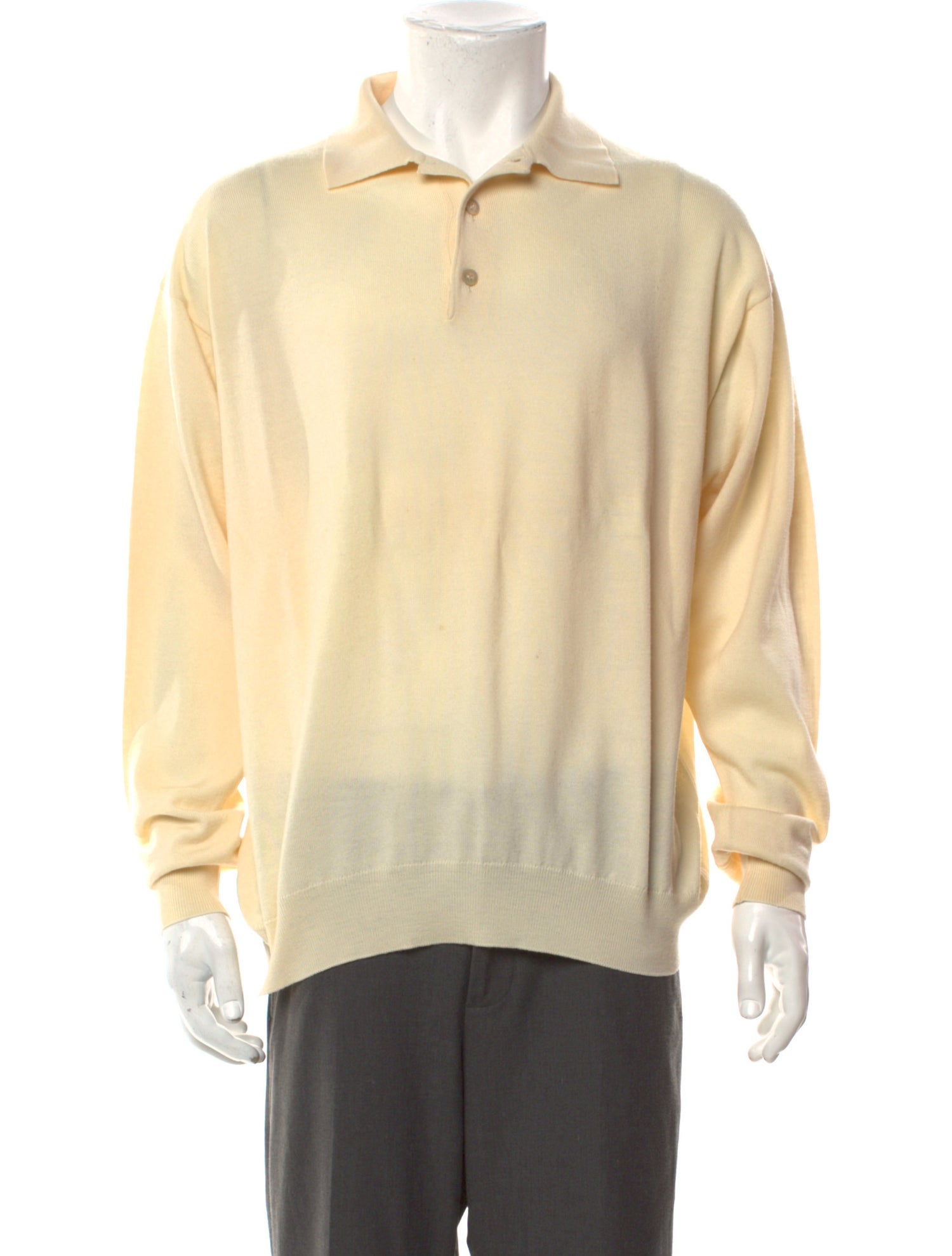 Ermenegildo Zegna Merino Wool Mock Neck Polo Sweater