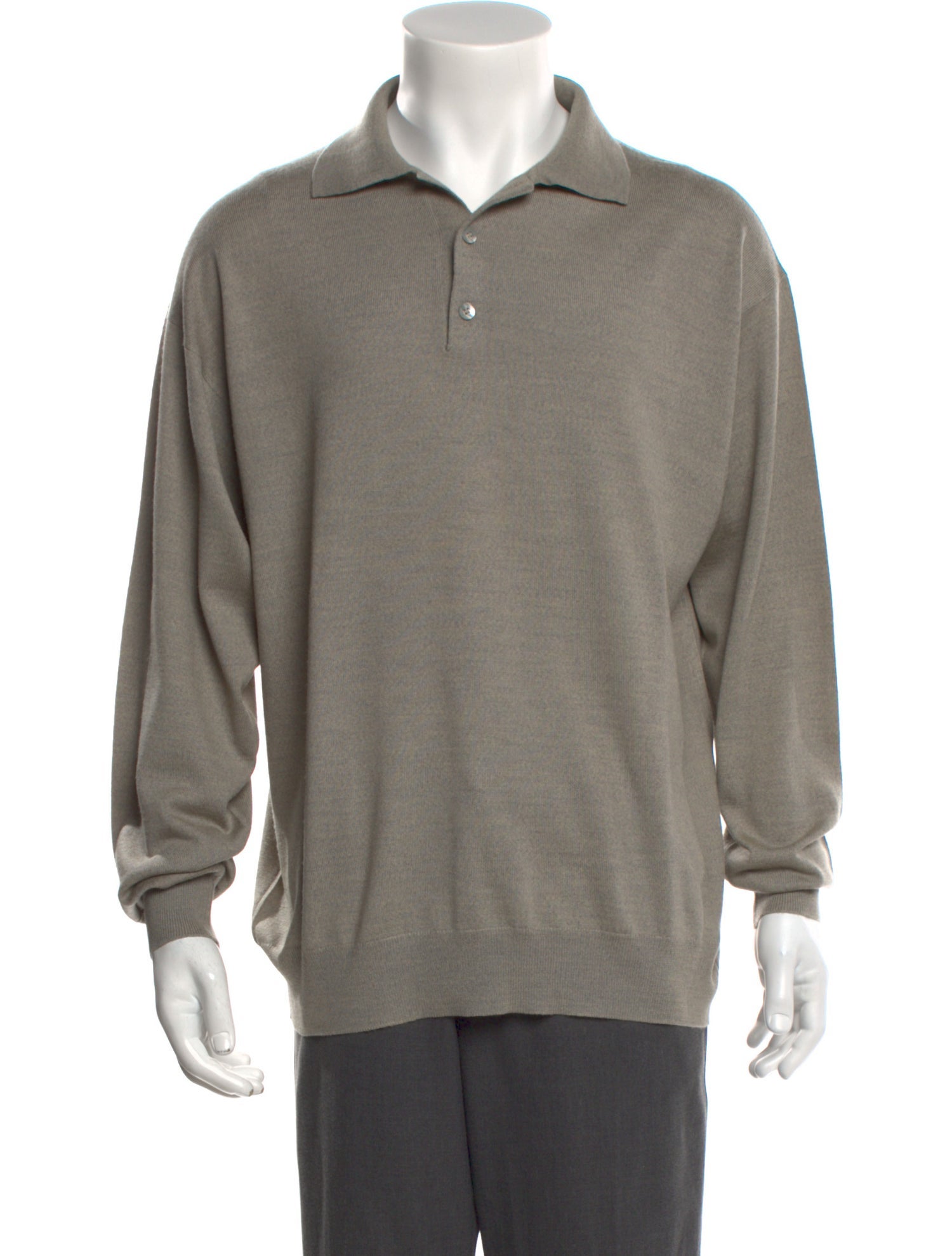 Ermenegildo Zegna Collar Long Sleeve Polo Sweater
