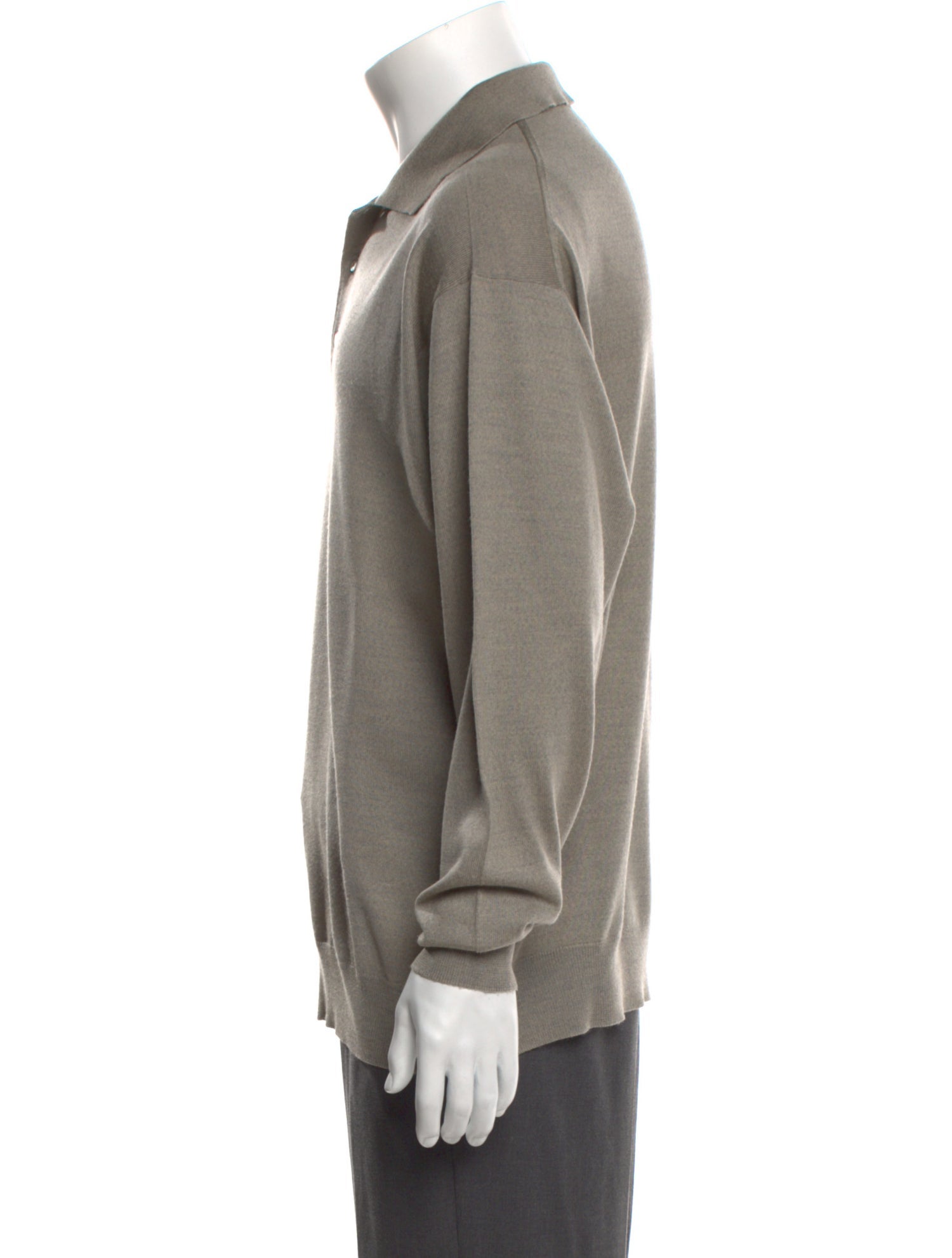 Ermenegildo Zegna Collar Long Sleeve Polo Sweater