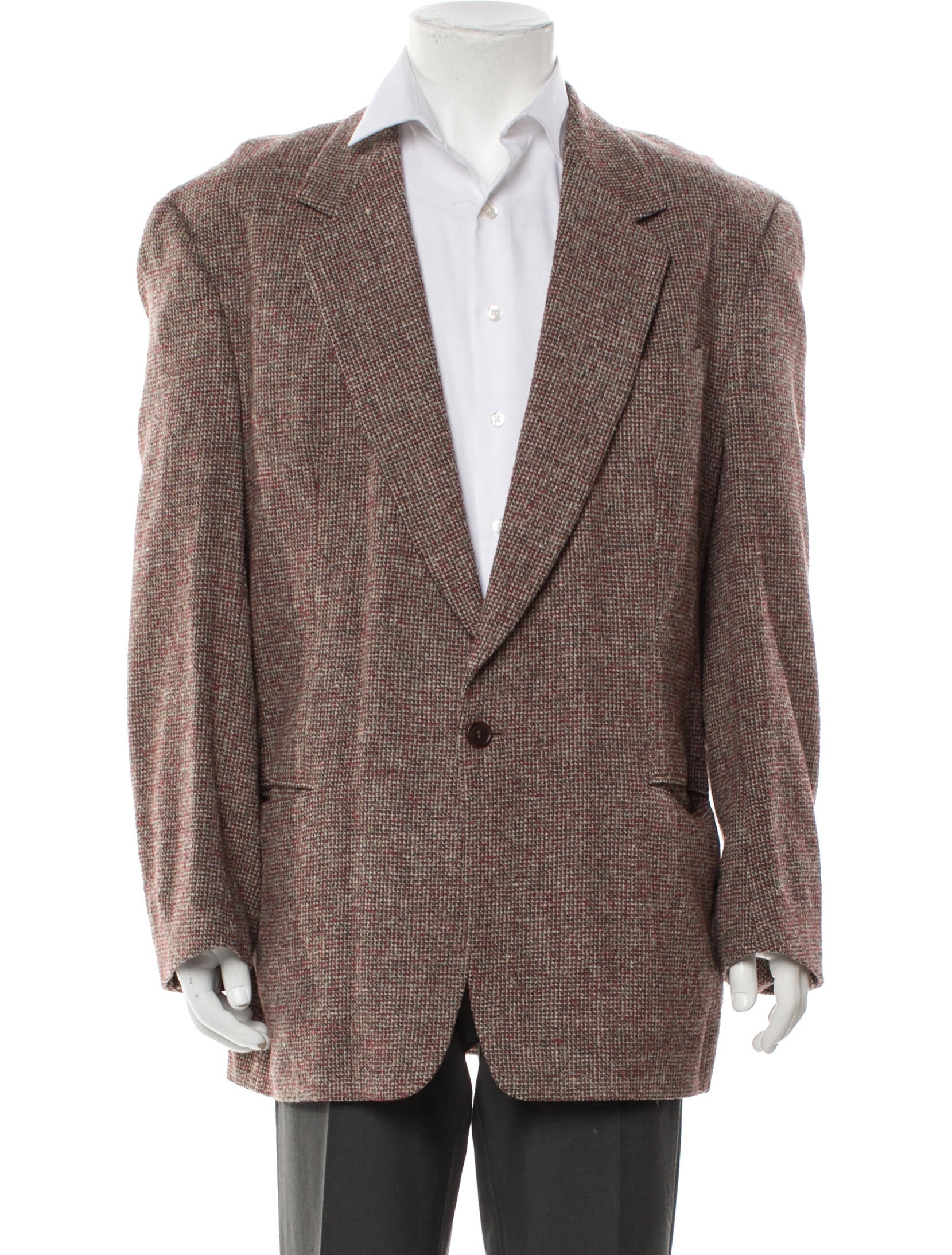 Ermenegildo Zegna Wool Tweed Pattern Blazer