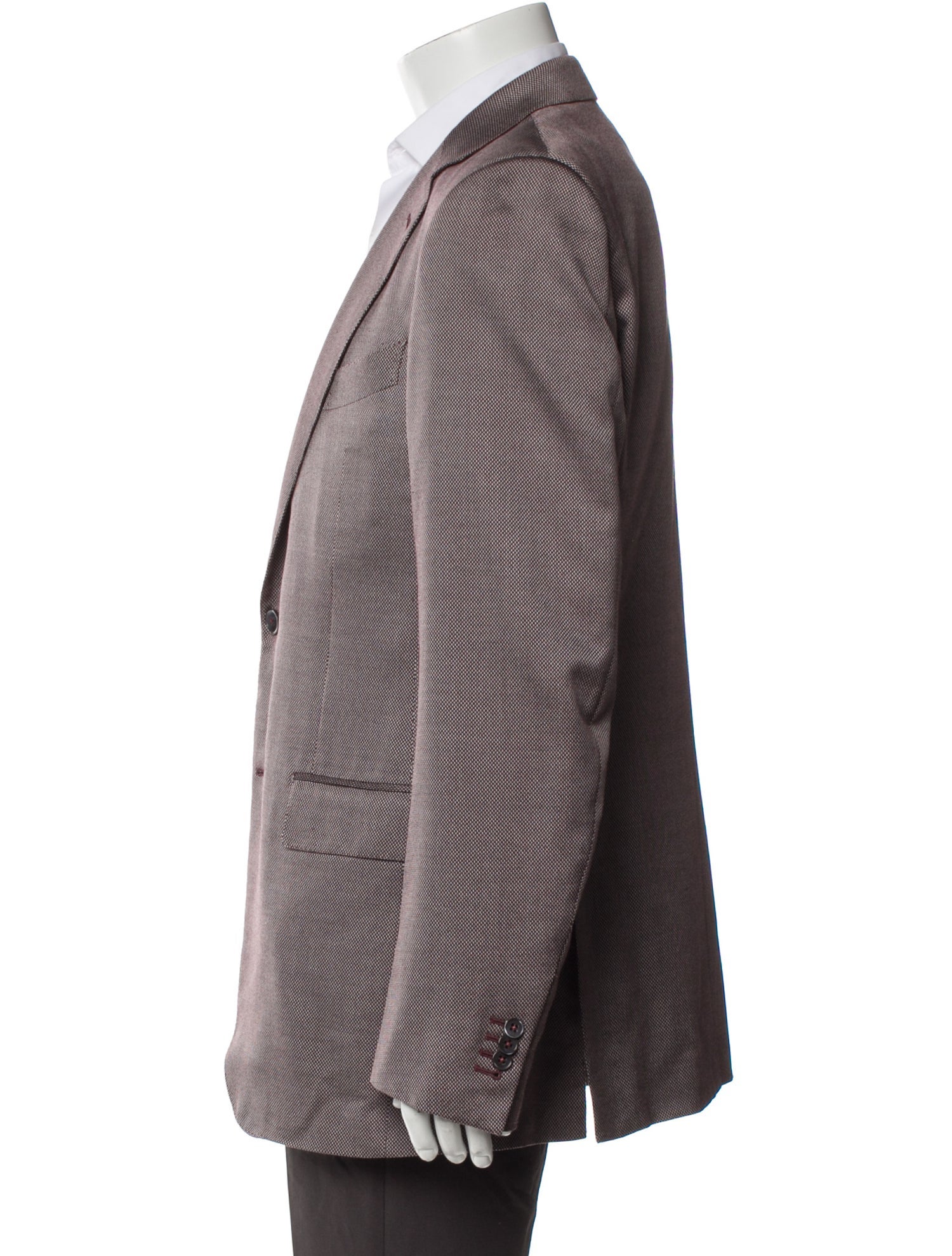 Ermenegildo Zegna Silk Plaid Print Peacoat