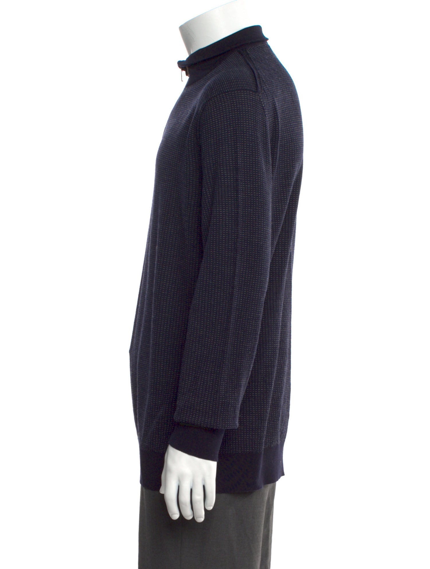 Ermenegildo Zegna Wool Mock Neck Polo Sweater