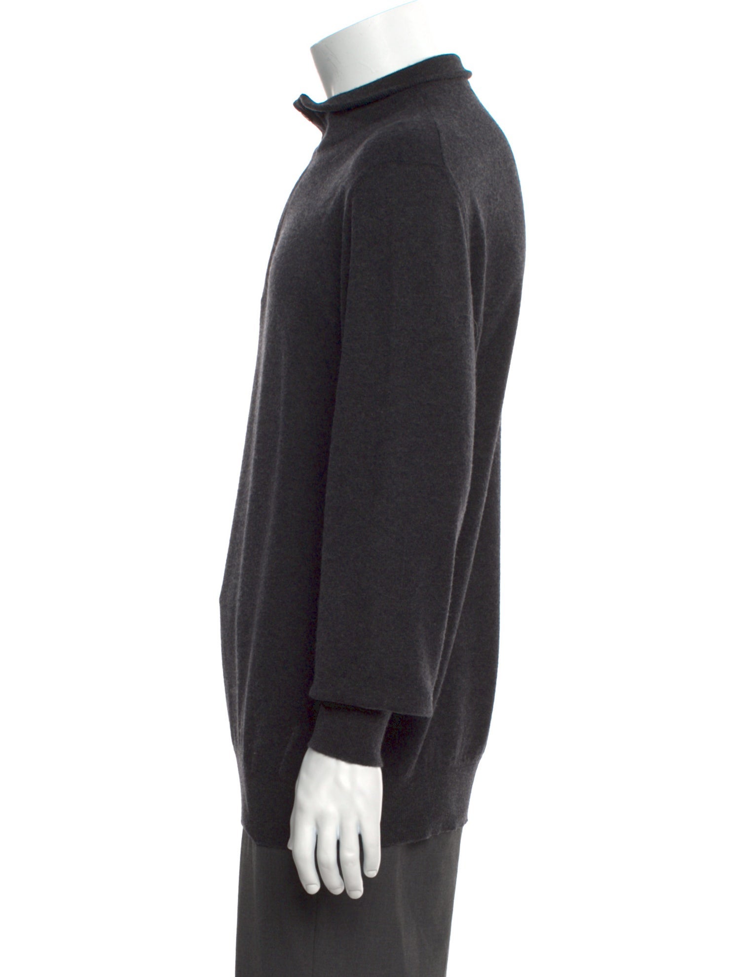 Ermenegildo Zegna Cashmere Mock Neck Polo Sweater