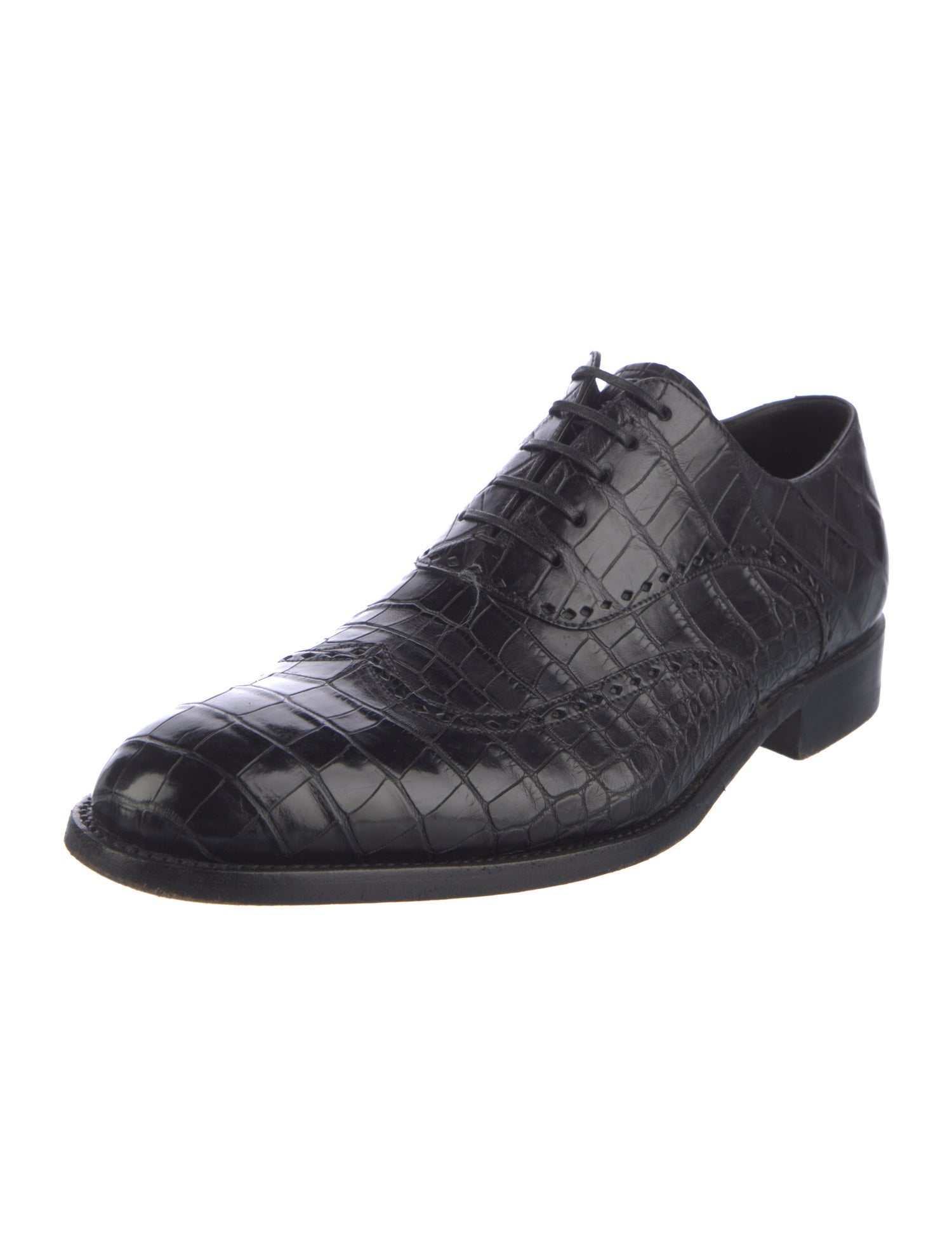 Ermenegildo Zegna Couture Crocodile Oxfords