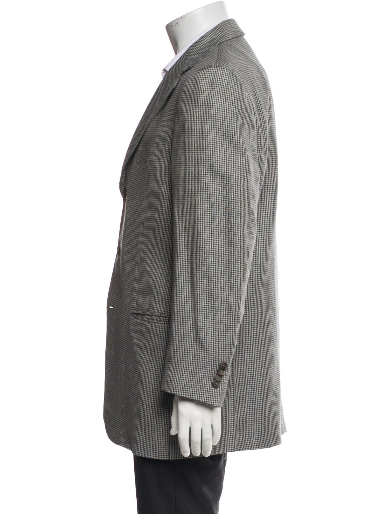 Ermenegildo Zegna Silk Houndstooth Print Blazer