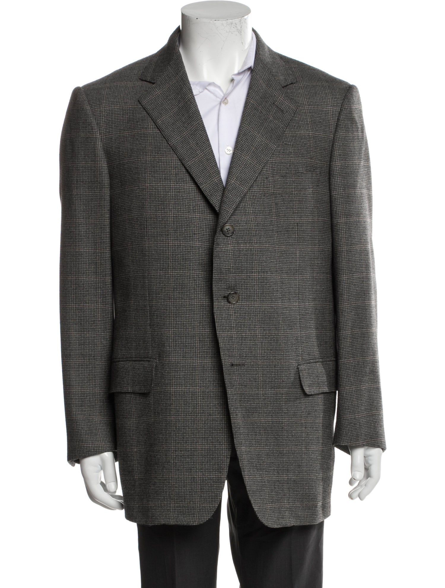 Ermenegildo Zegna Wool Houndstooth Print Blazer