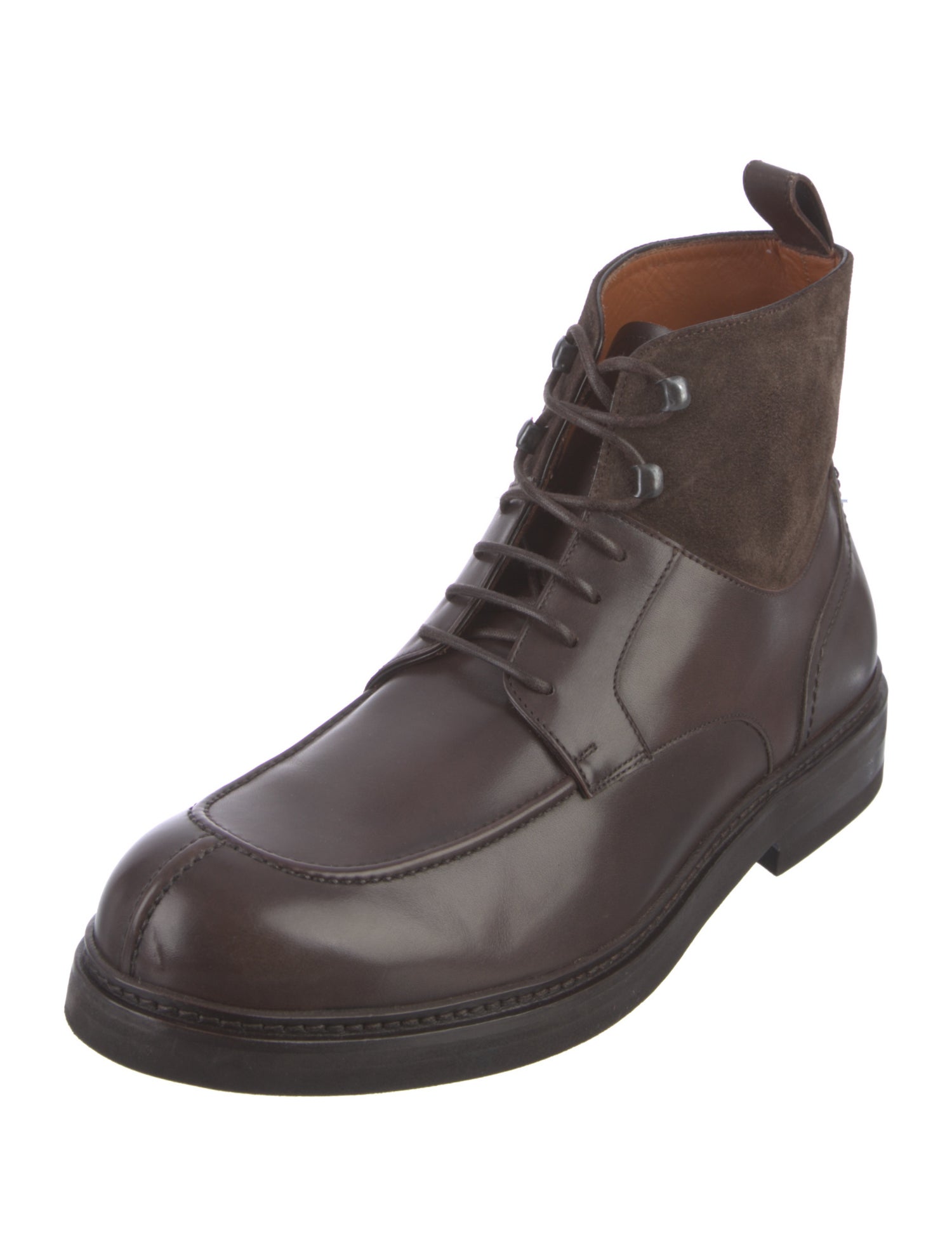 Ermenegildo Zegna Leather Lace-Up Boots