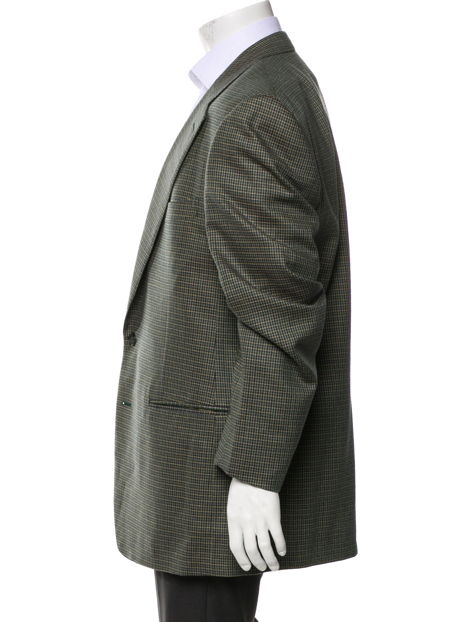 Ermenegildo Zegna Cashmere Plaid Print Blazer