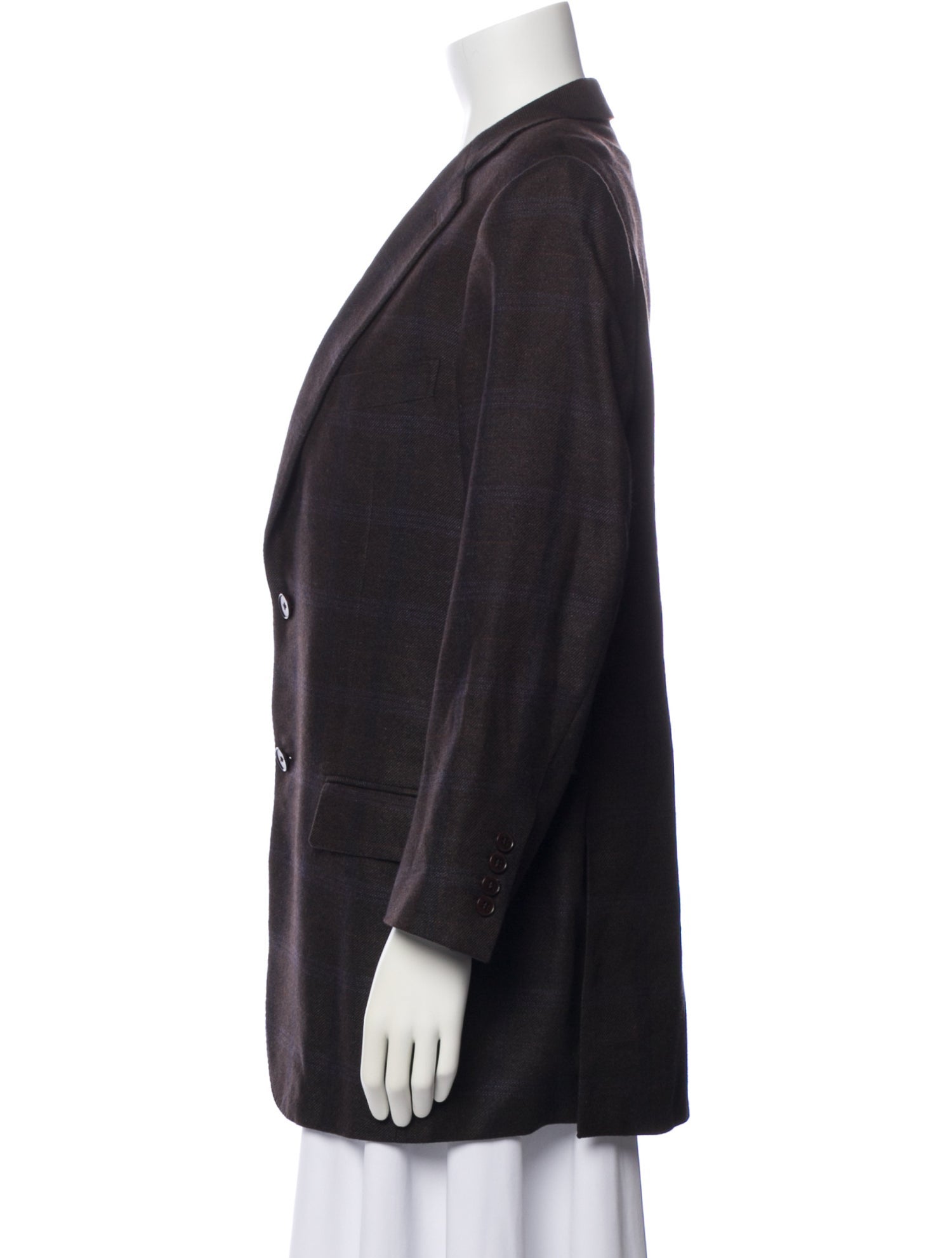 Ermenegildo Zegna Silk Plaid Print Blazer