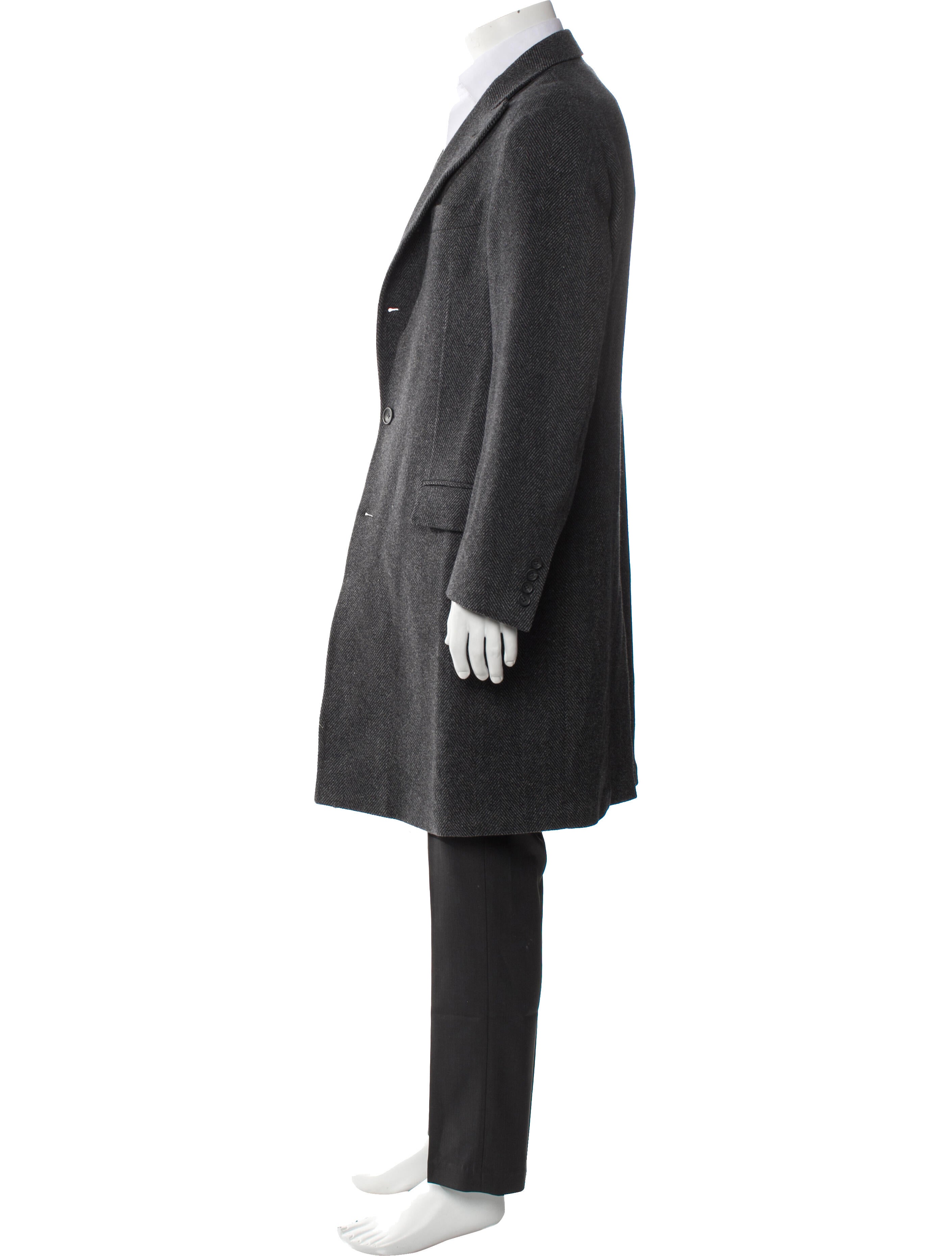Ermenegildo Zegna Wool Tweed Pattern Overcoat