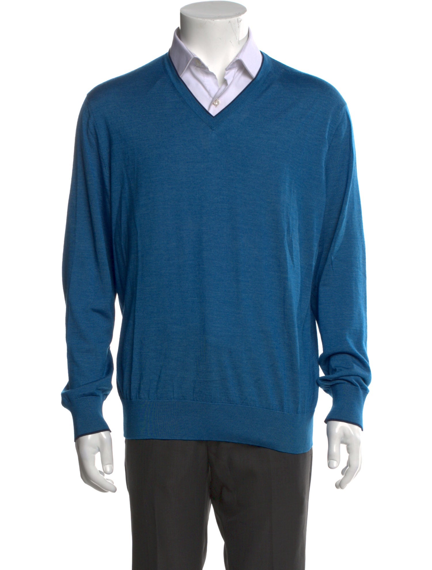 Ermenegildo Zegna V-Neck Long Sleeve Pullover
