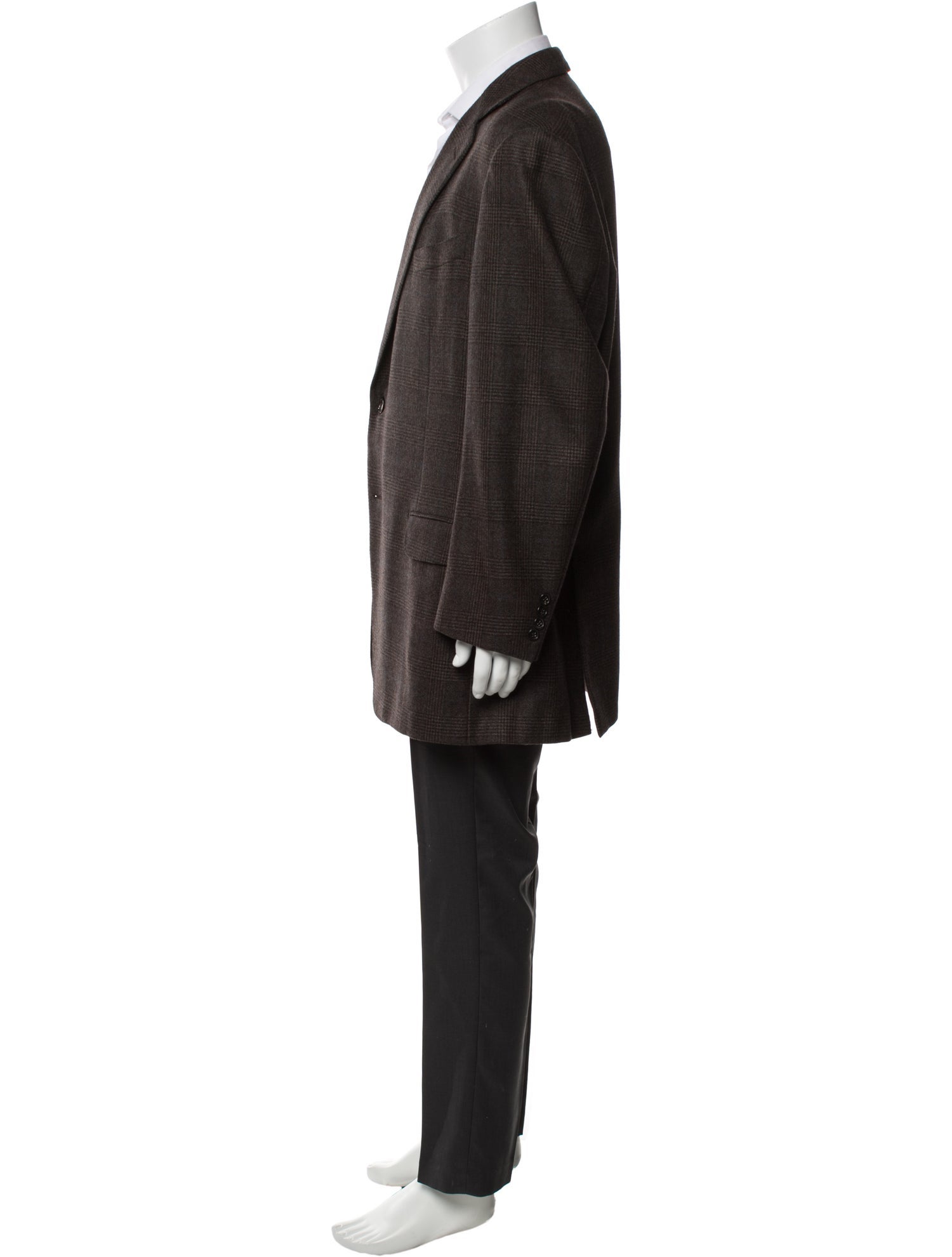 Ermenegildo Zegna Wool Plaid Print Blazer