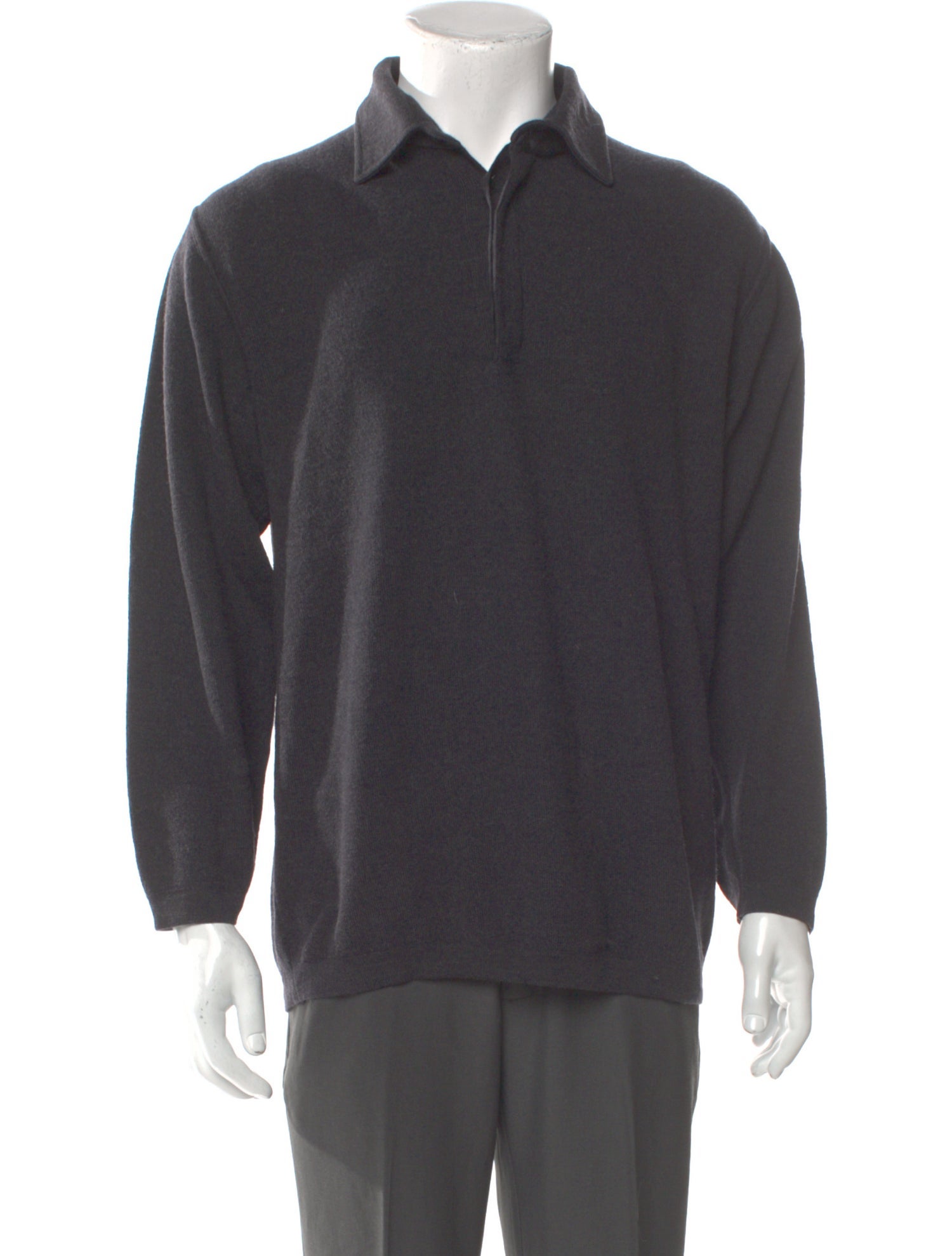 Ermenegildo Zegna Wool Crew Neck Polo Sweater