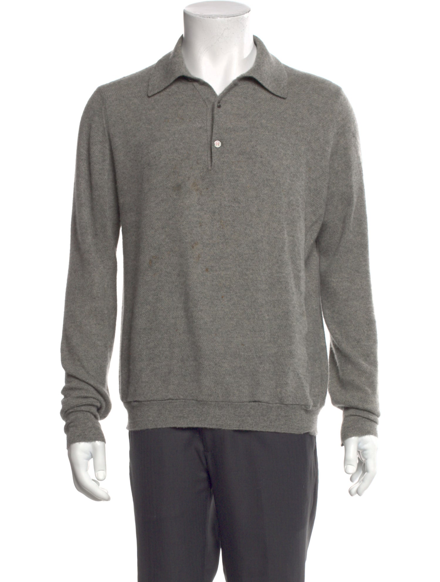 Ermenegildo Zegna Cashmere Collar Polo Sweater