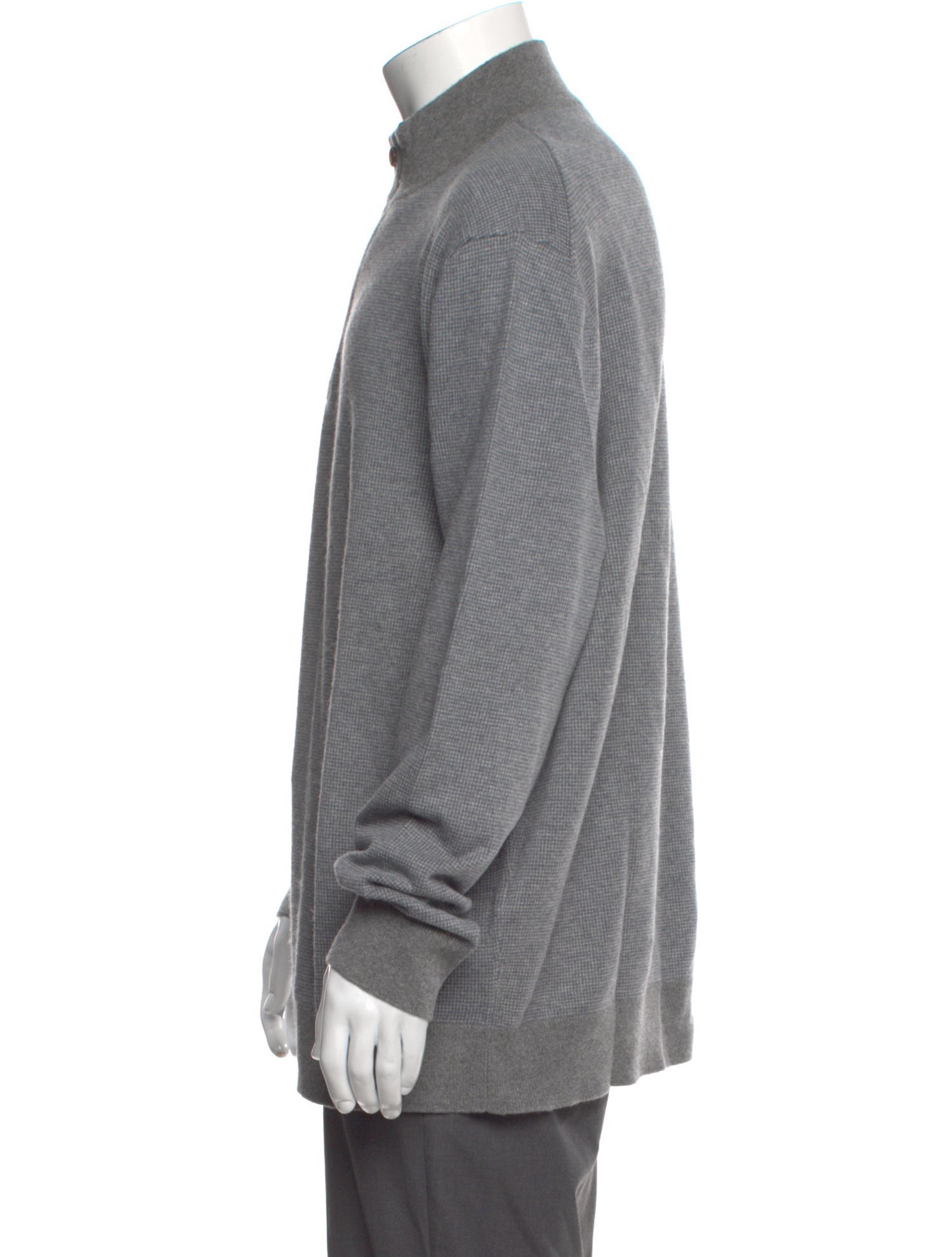Ermenegildo Zegna Cashmere Mock Neck Polo Sweater