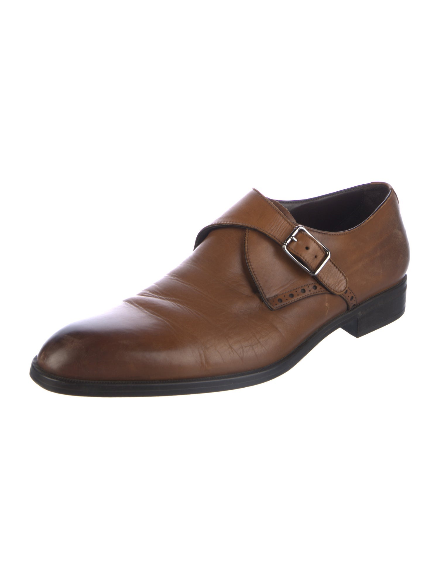 Ermenegildo Zegna Leather Monk Straps