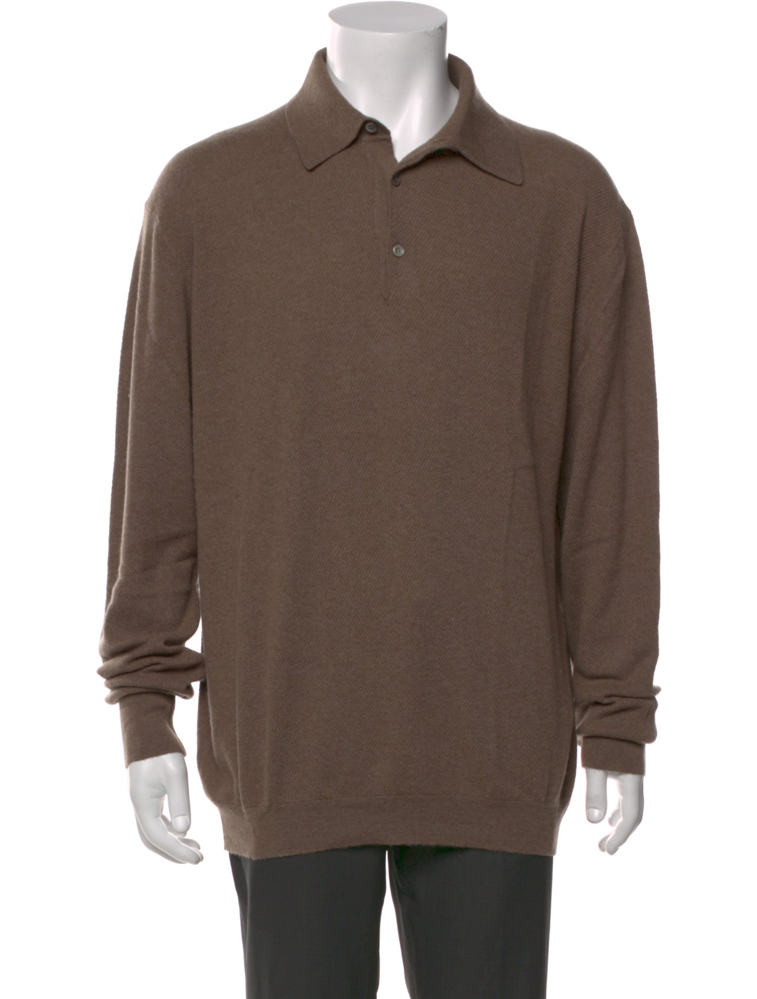 Ermenegildo Zegna Cashmere Collar Polo Sweater