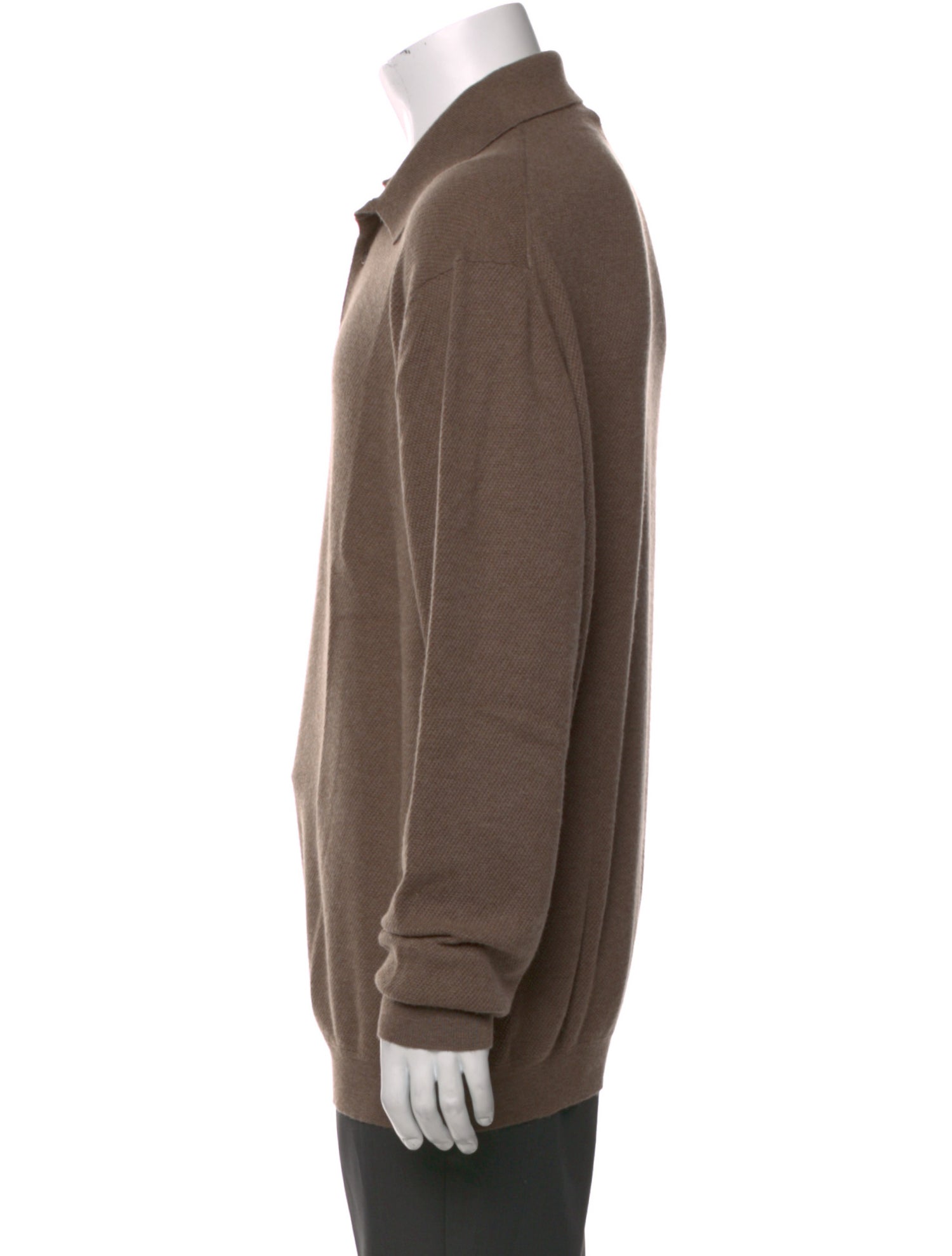 Ermenegildo Zegna Cashmere Collar Polo Sweater