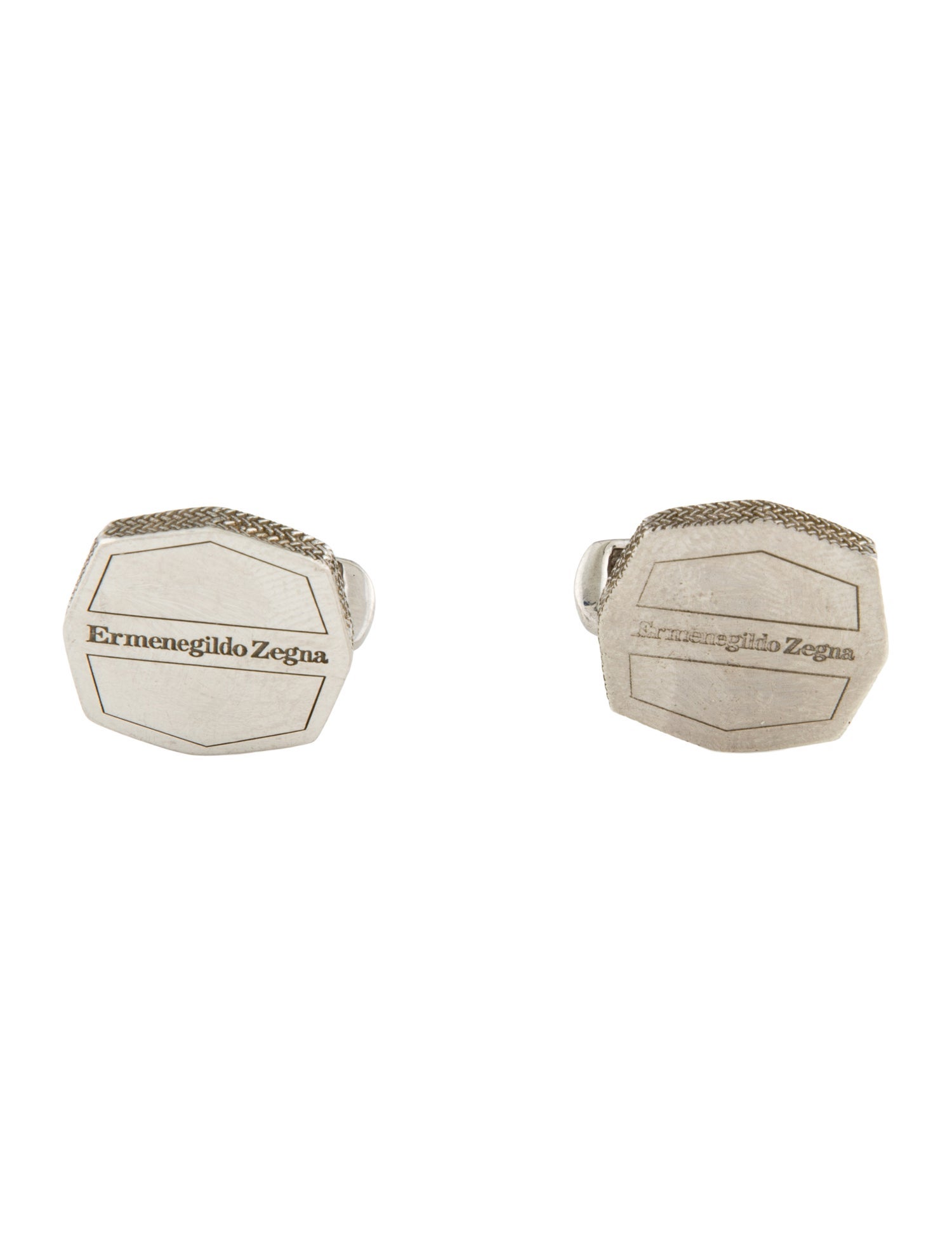 Ermenegildo Zegna Engraved Logo Cufflinks