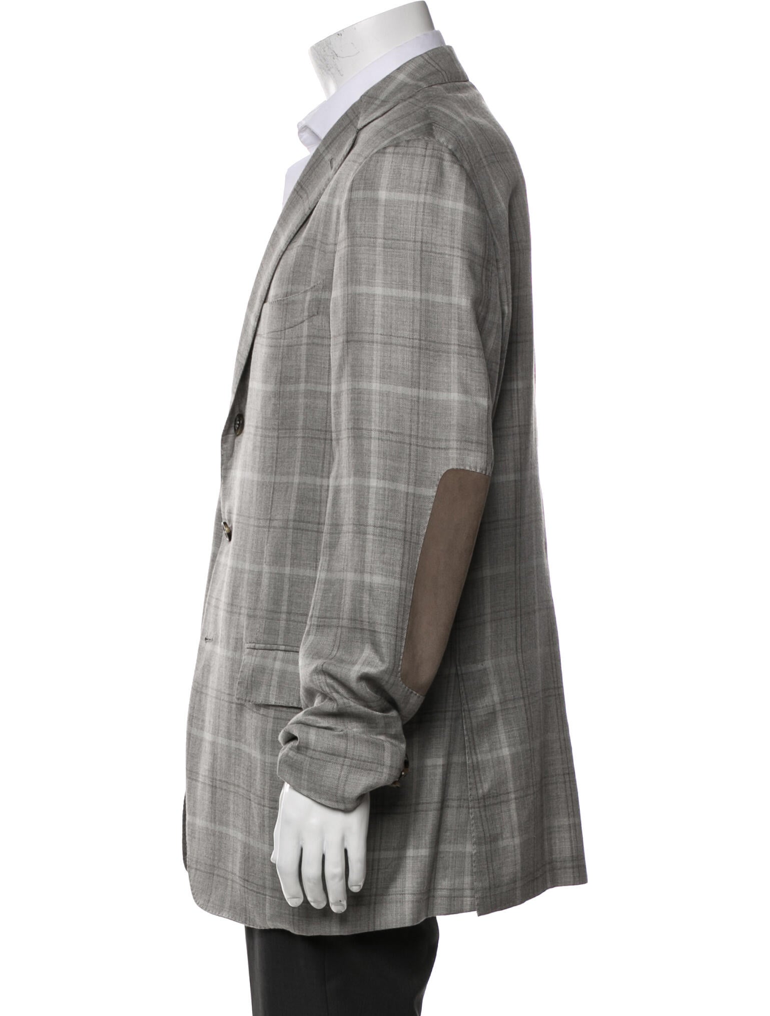 Ermenegildo Zegna Cashmere Plaid Print Blazer