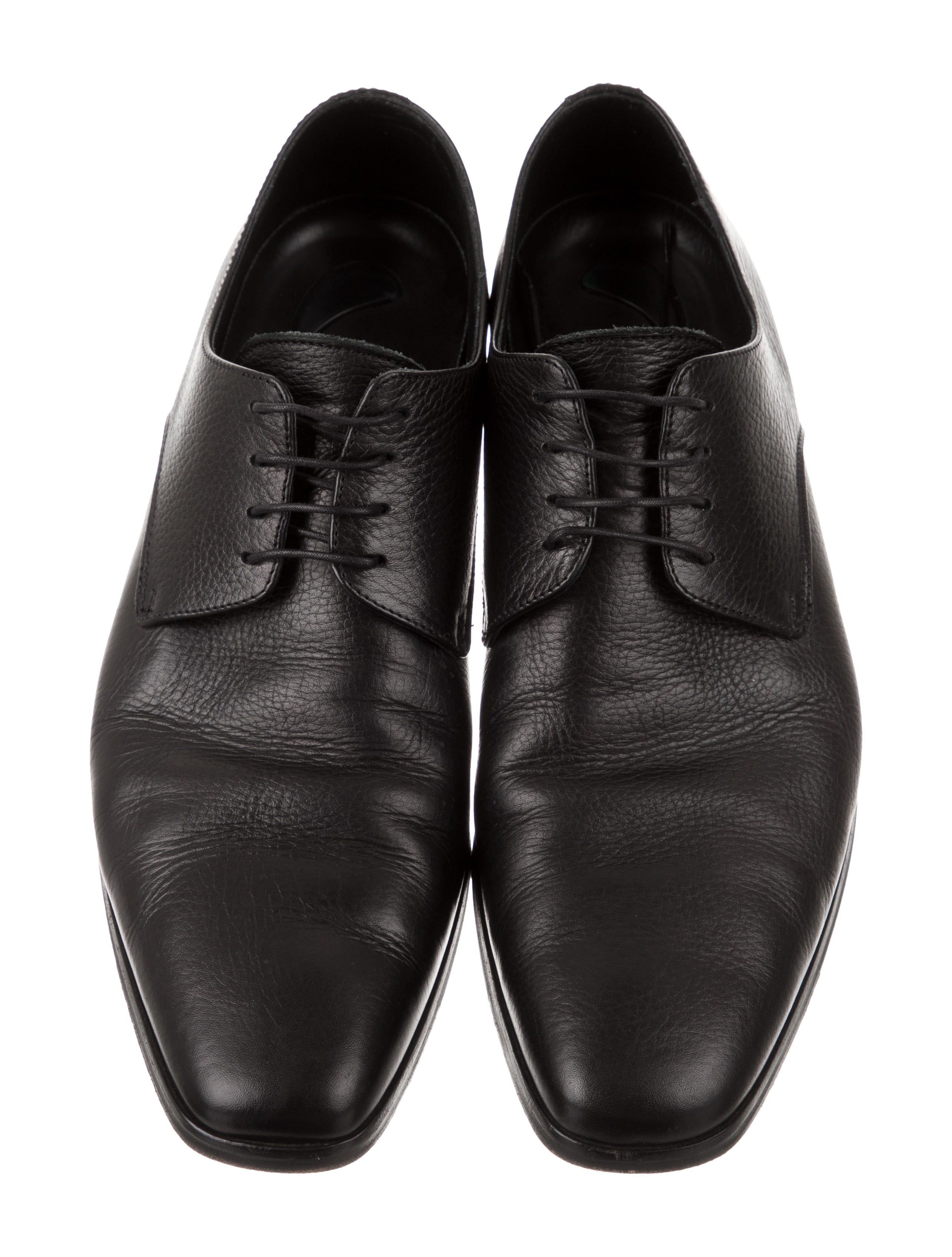 Ermenegildo Zegna Leather LaceUp Oxfords Shoes ZGN36497 The RealReal