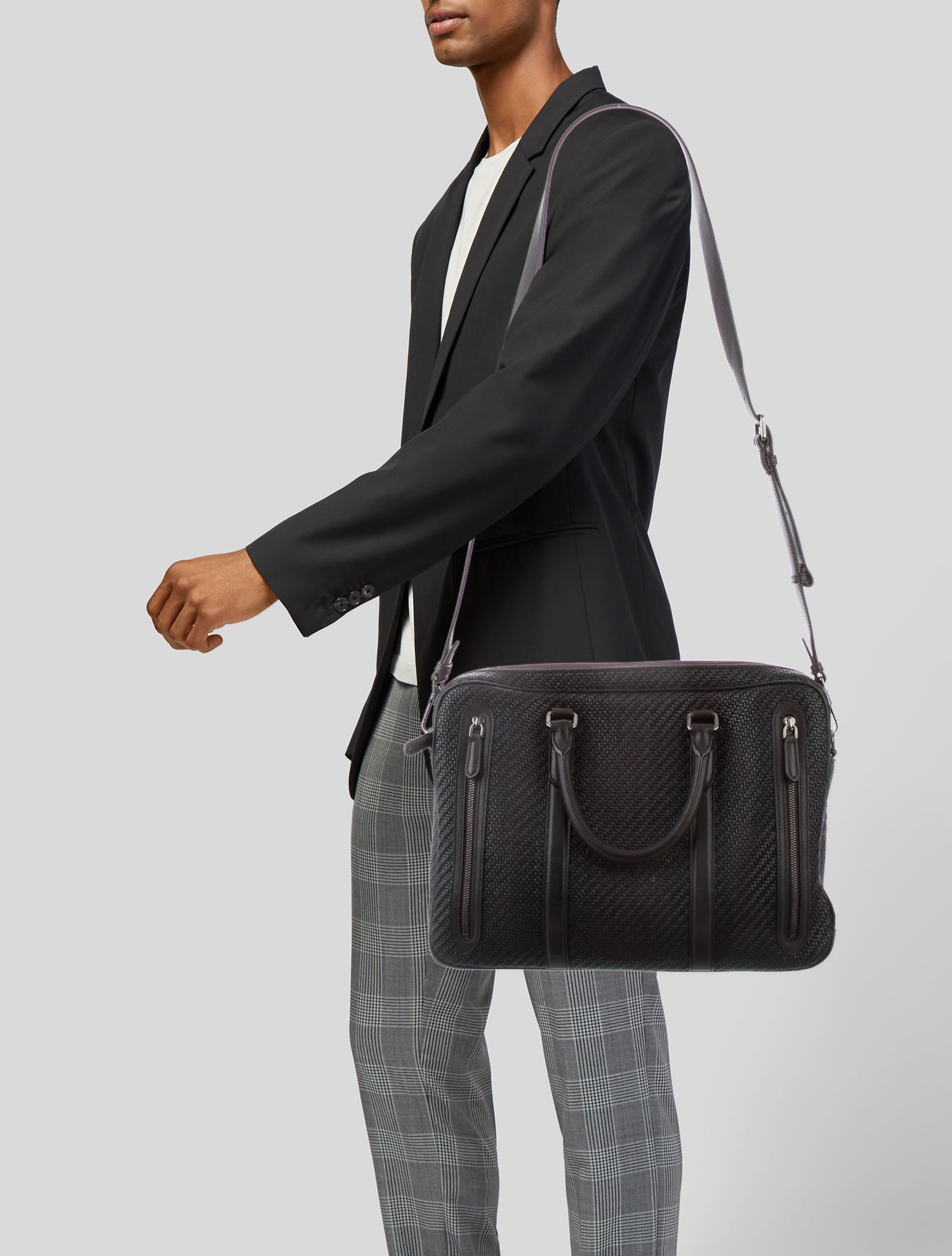 Ermenegildo Zegna 2019 Pelletessuta™ Business Bag - Black