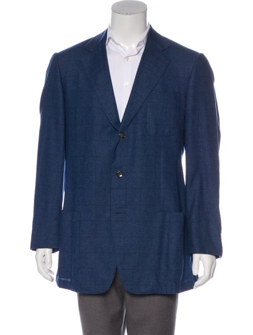 Ermenegildo Zegna Windowpane Notch-Lapel Blazer