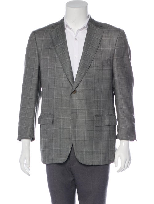 Ermenegildo Zegna Wool & Silk Windowpane Blazer gr