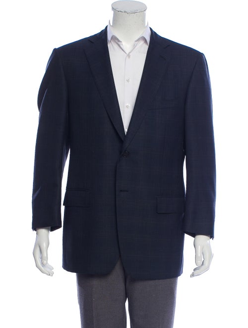 Ermenegildo Zegna Plaid Wool Blazer grey