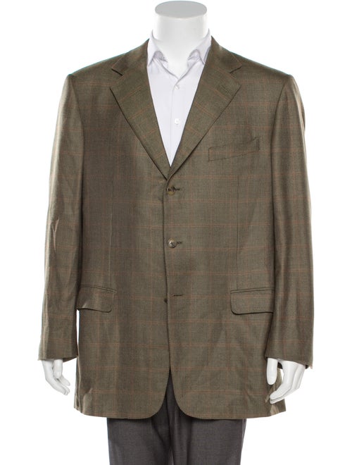 Ermenegildo Zegna Double-Breasted Wool Blazer tan