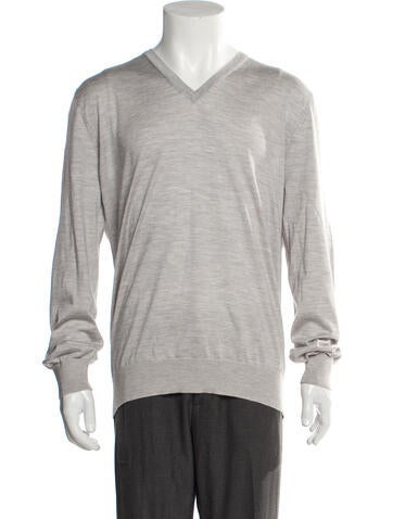Ermenegildo Zegna Sweaters Cashmere V-Neck Pullover Us44, It54 | XXL