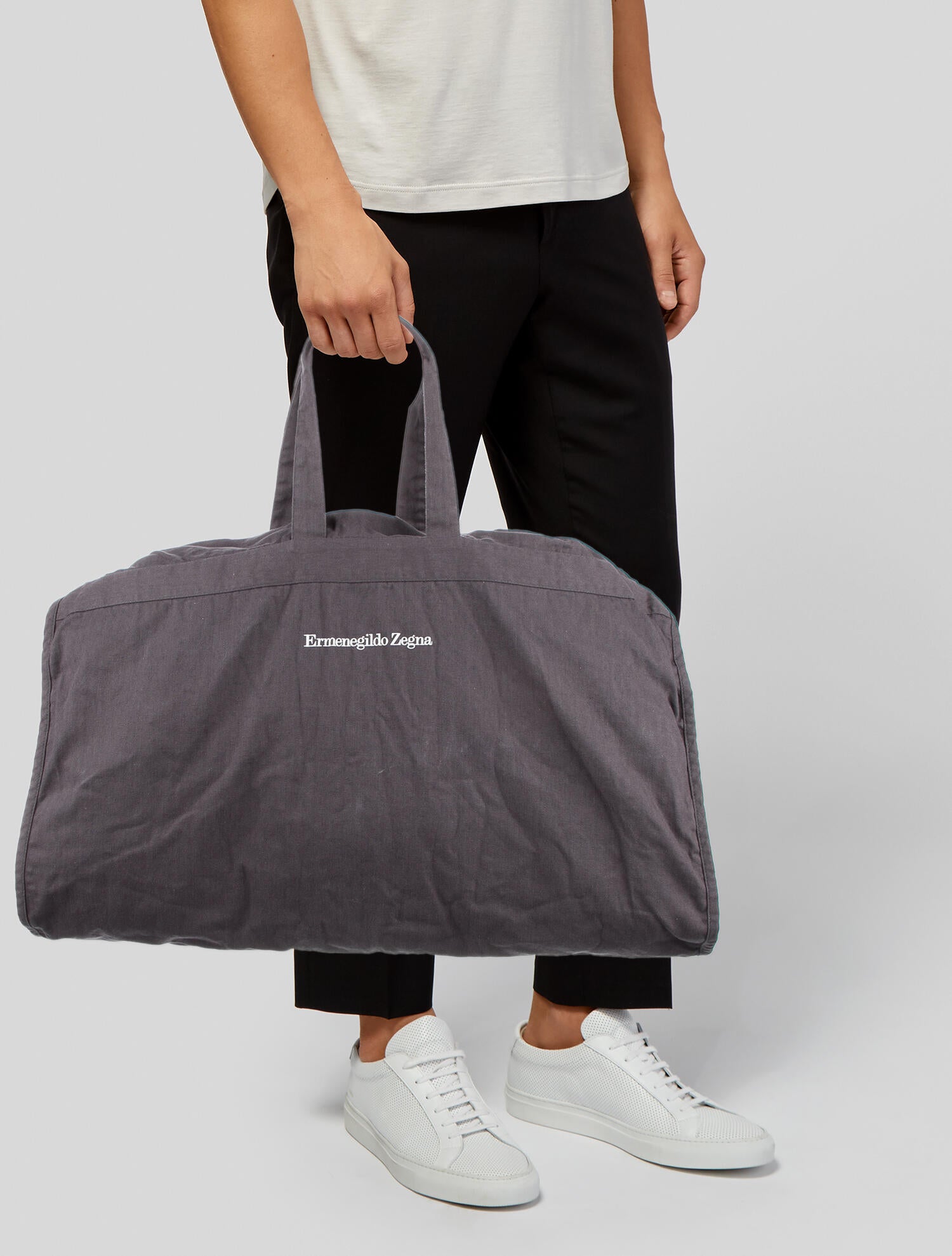 Ermenegildo Zegna Canvas Garment Bag Grey Garment Covers, Bags