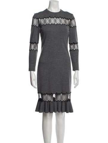 Huishan Zhang Dresses Wool Knee-Length Dress M