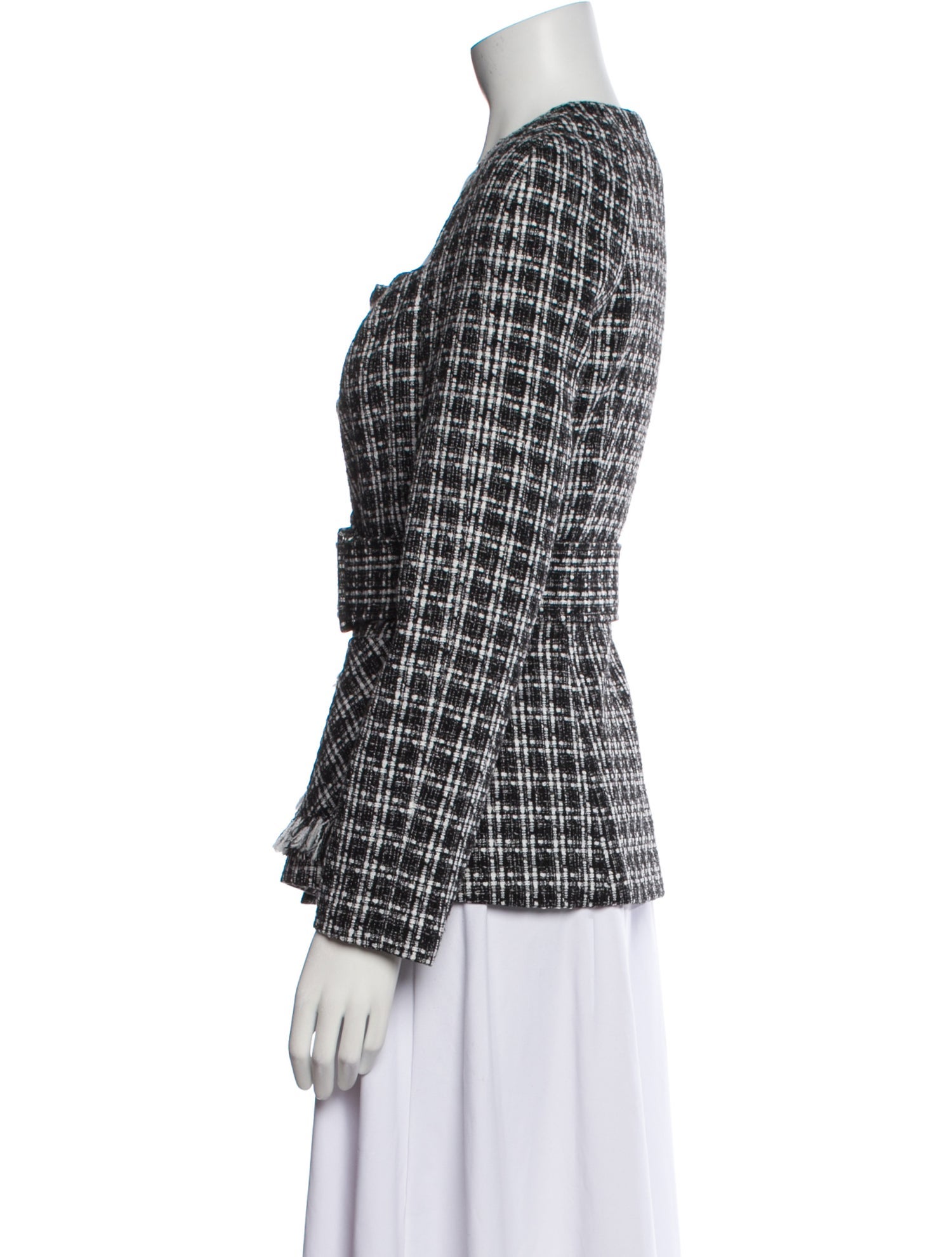Huishan Zhang Tweed Pattern Jacket