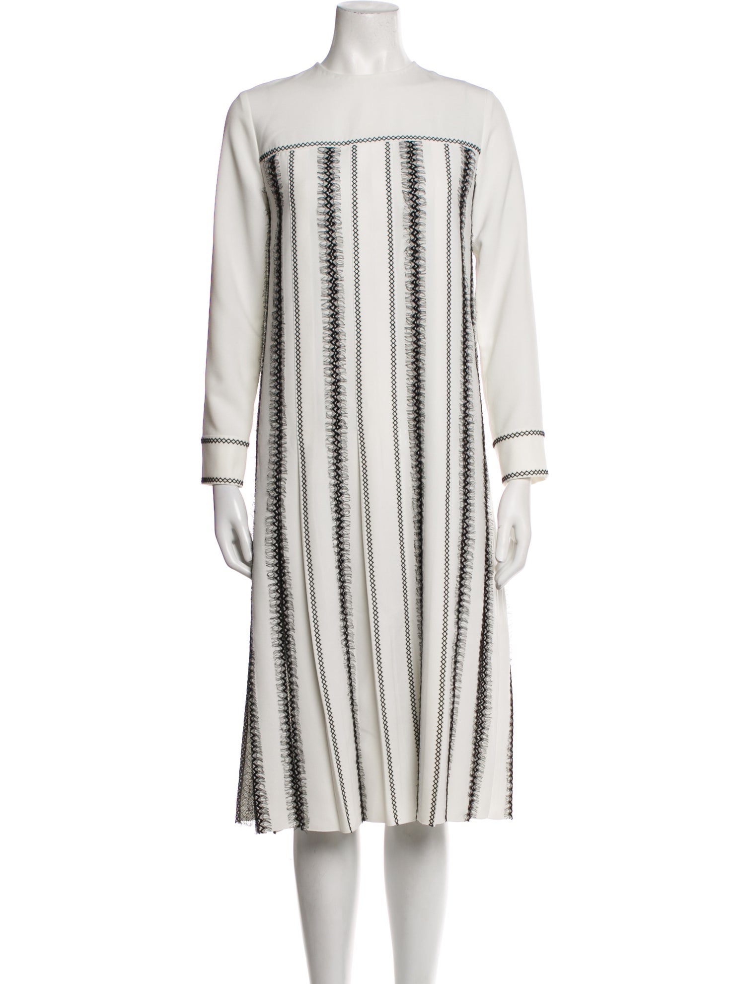 Huishan Zhang Striped Midi Length Dress