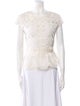 Huishan Zhang Silk Lace Pattern Top