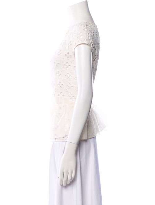 Huishan Zhang Silk Lace Pattern Top