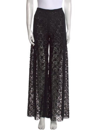 Huishan Zhang Lace Pattern Wide Leg Pants